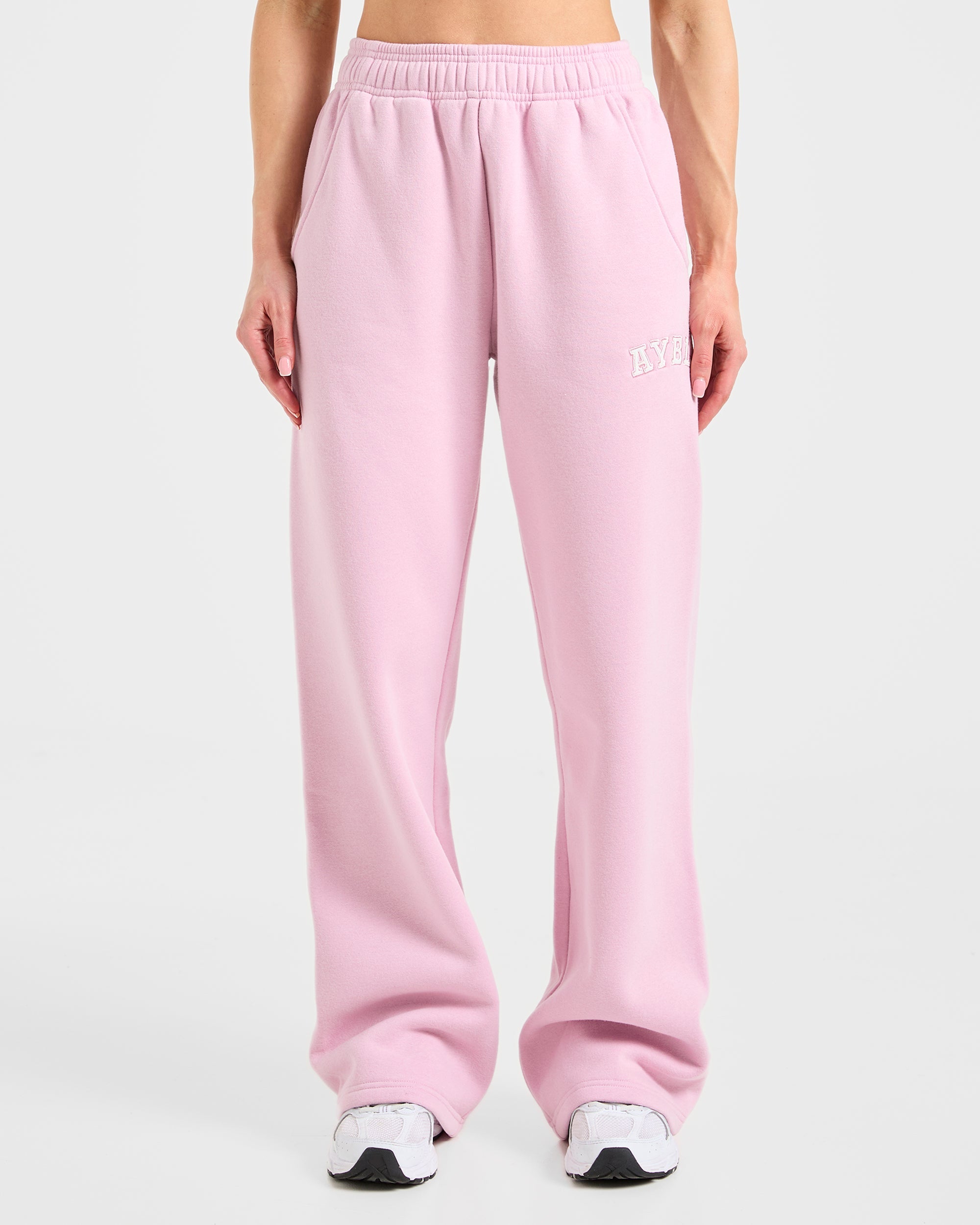 Varsity 2.0 Oversized Straight Leg Joggers - Iced Rose
