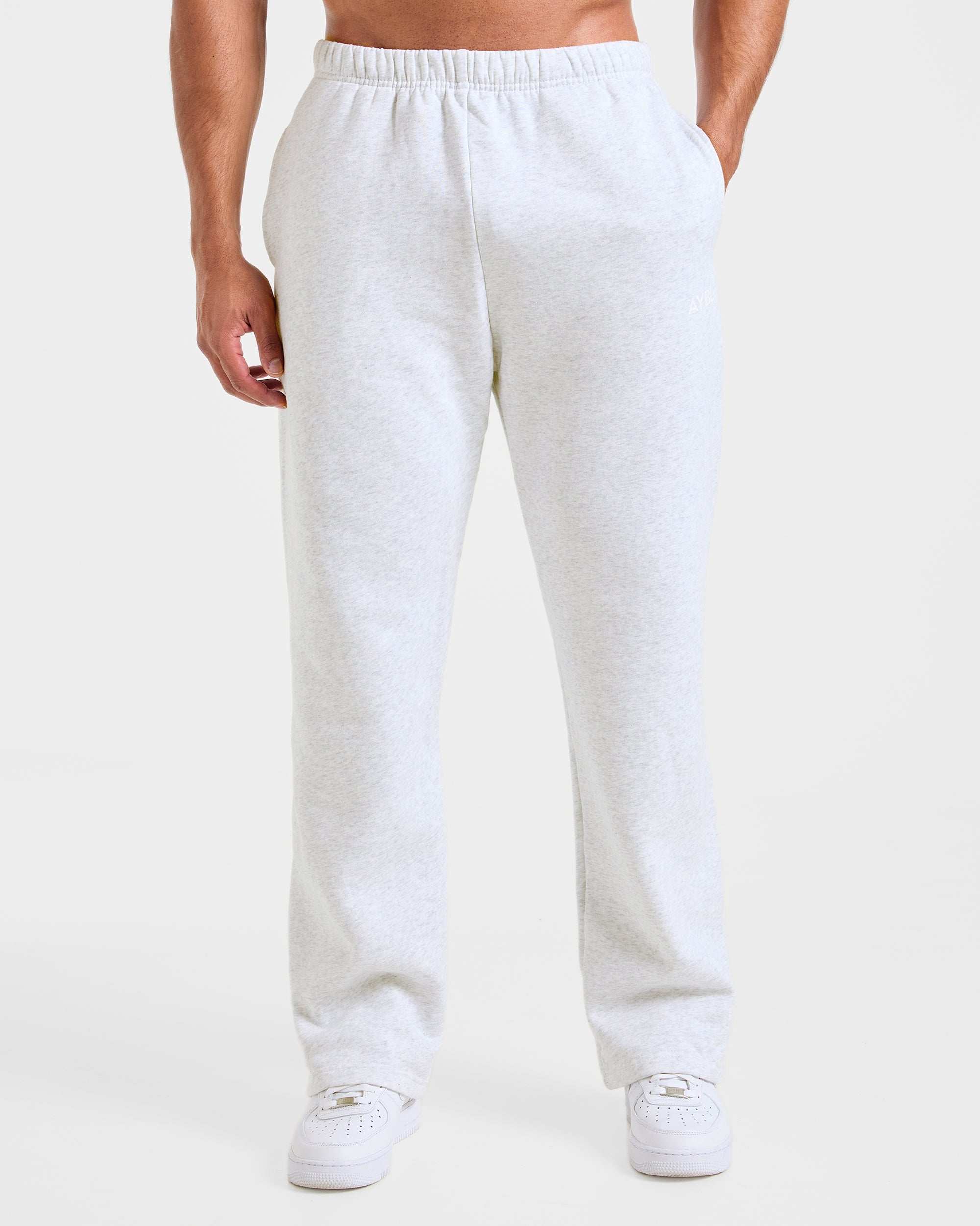 Essential Oversized Straight Leg Joggers - Gris Marl