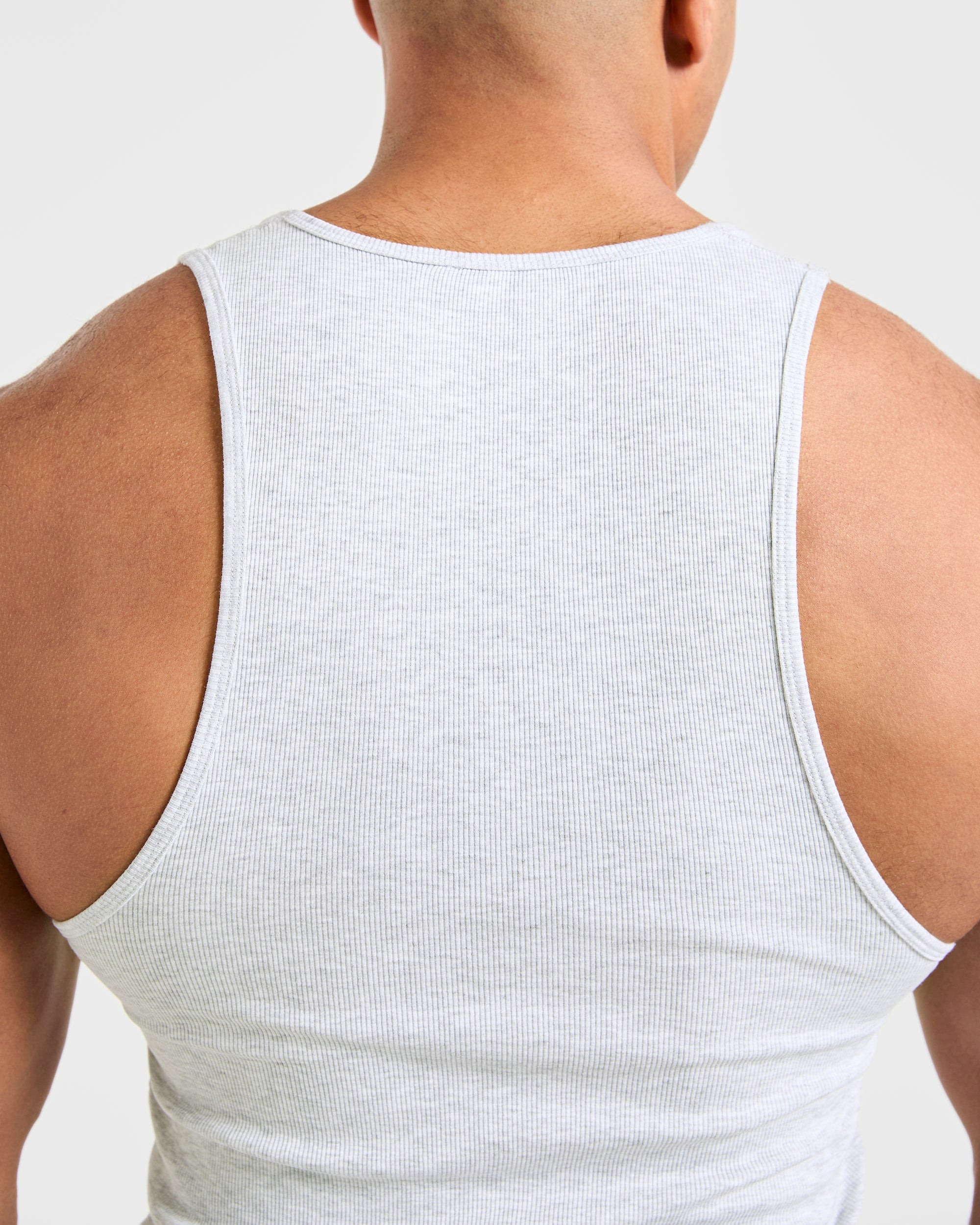 Muscle Ribbed Tank - Light Gris Marl