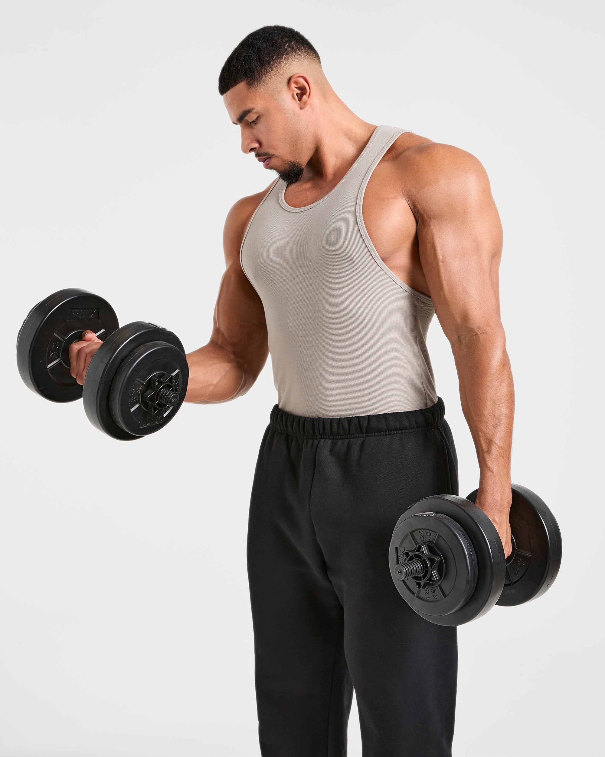 Muscle Ribbed Tank - Cloud Gris