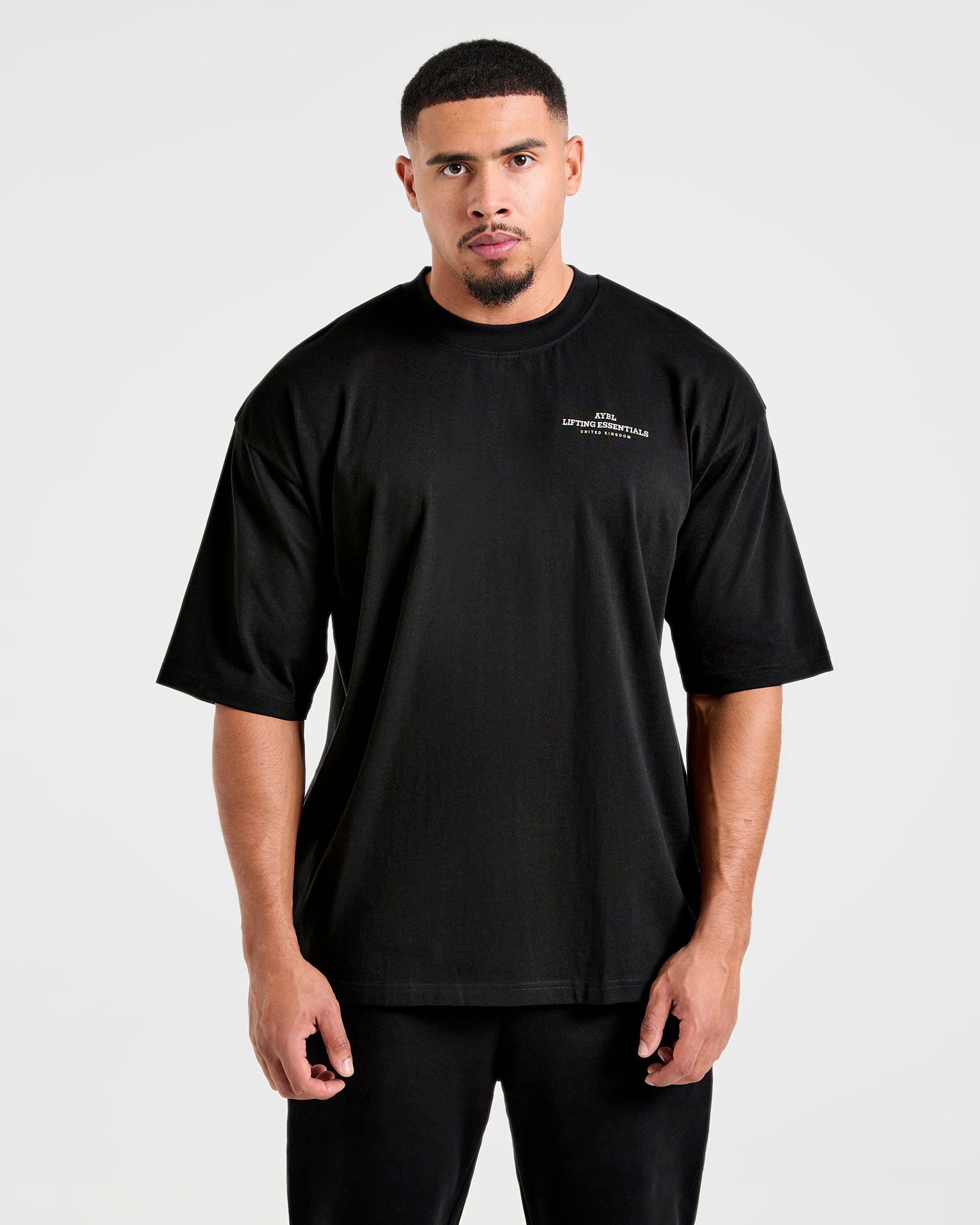 Apex Lifting Essentials Oversized T Shirt - Noir/Crème