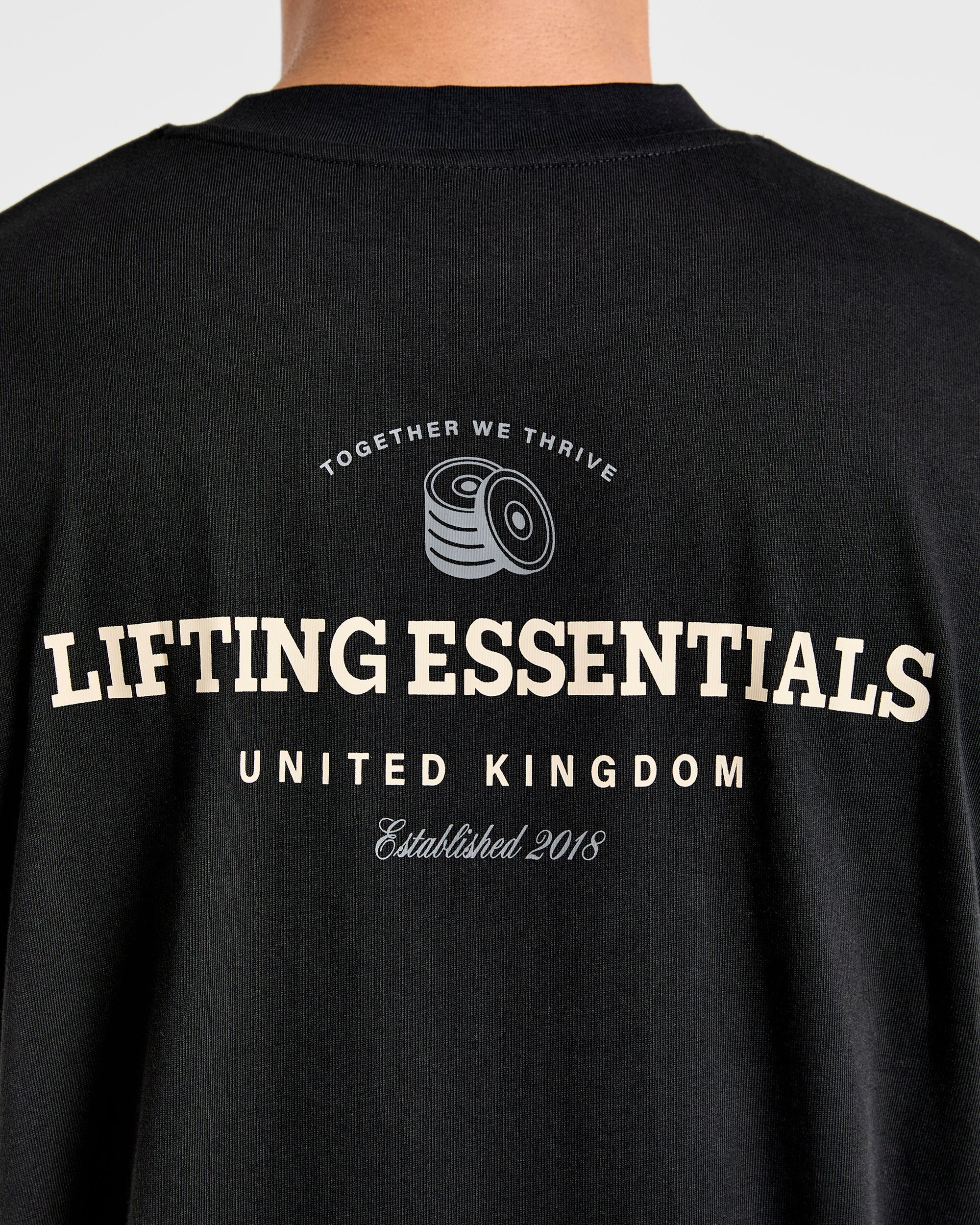 Apex Lifting Essentials Oversized T Shirt - Noir/Crème