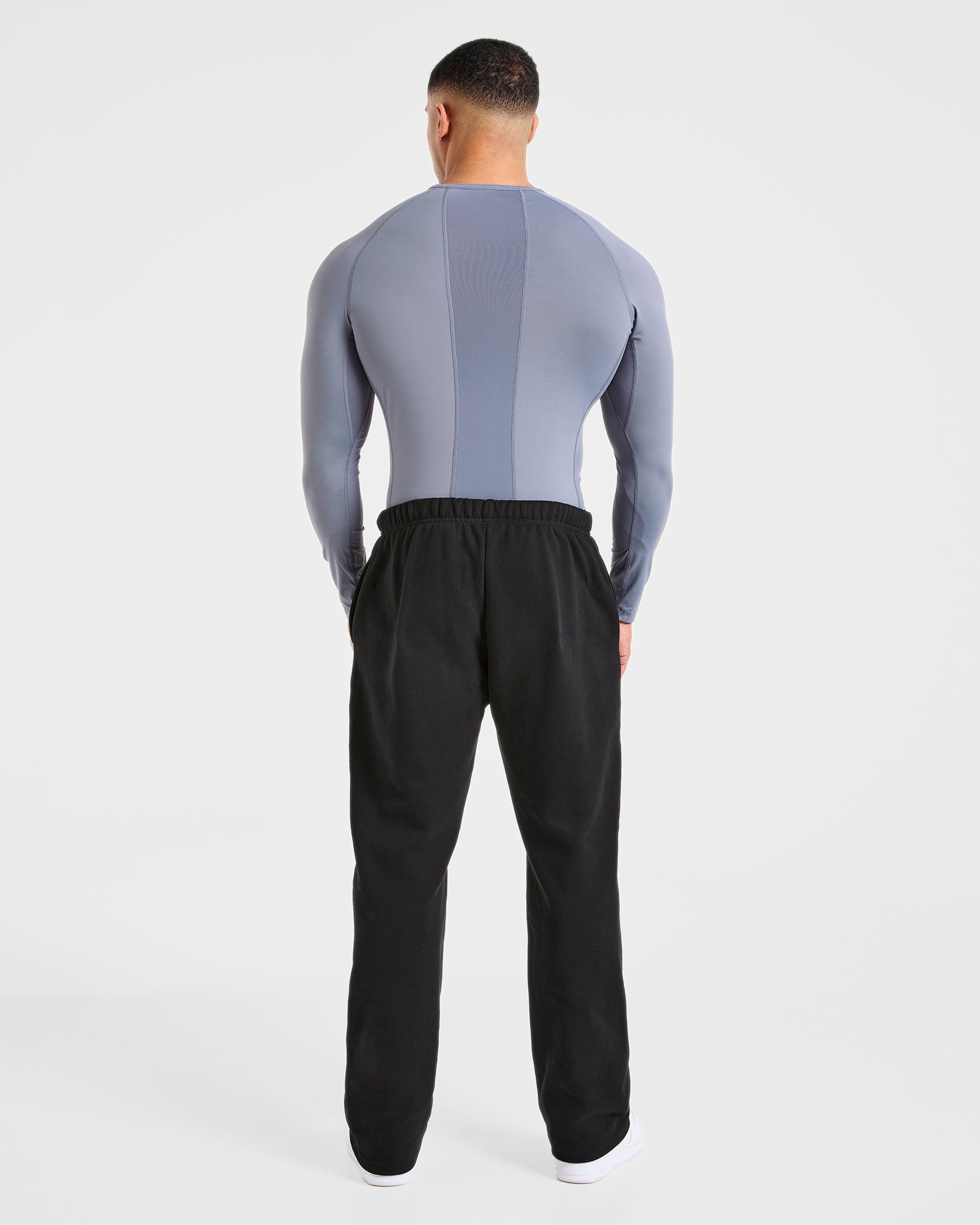 Compression Long Sleeve T Shirt - Slate Gris