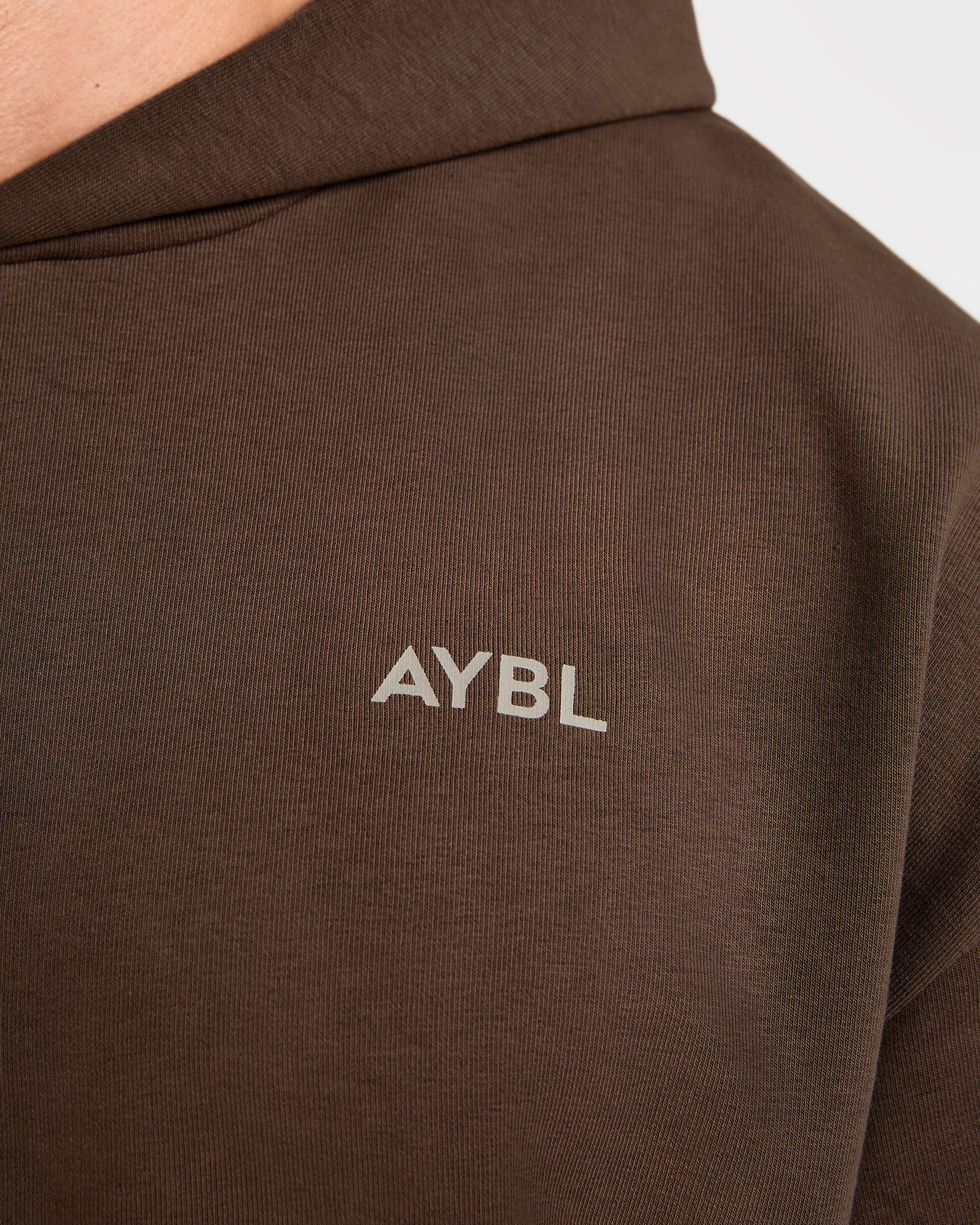 Essential Oversized Graphic Hoodie - Marron