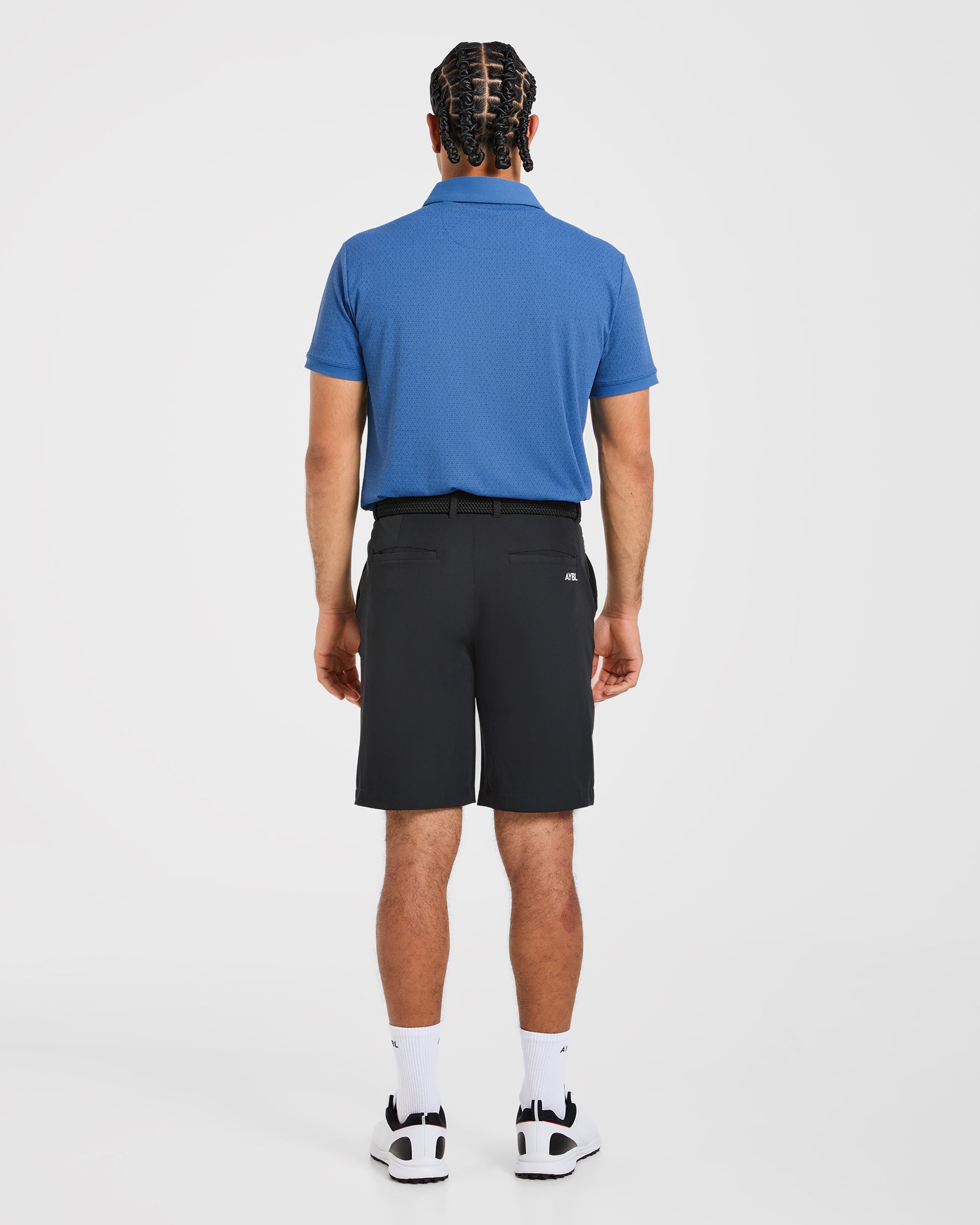 Precision Geometric Polo - Ocean Bleu