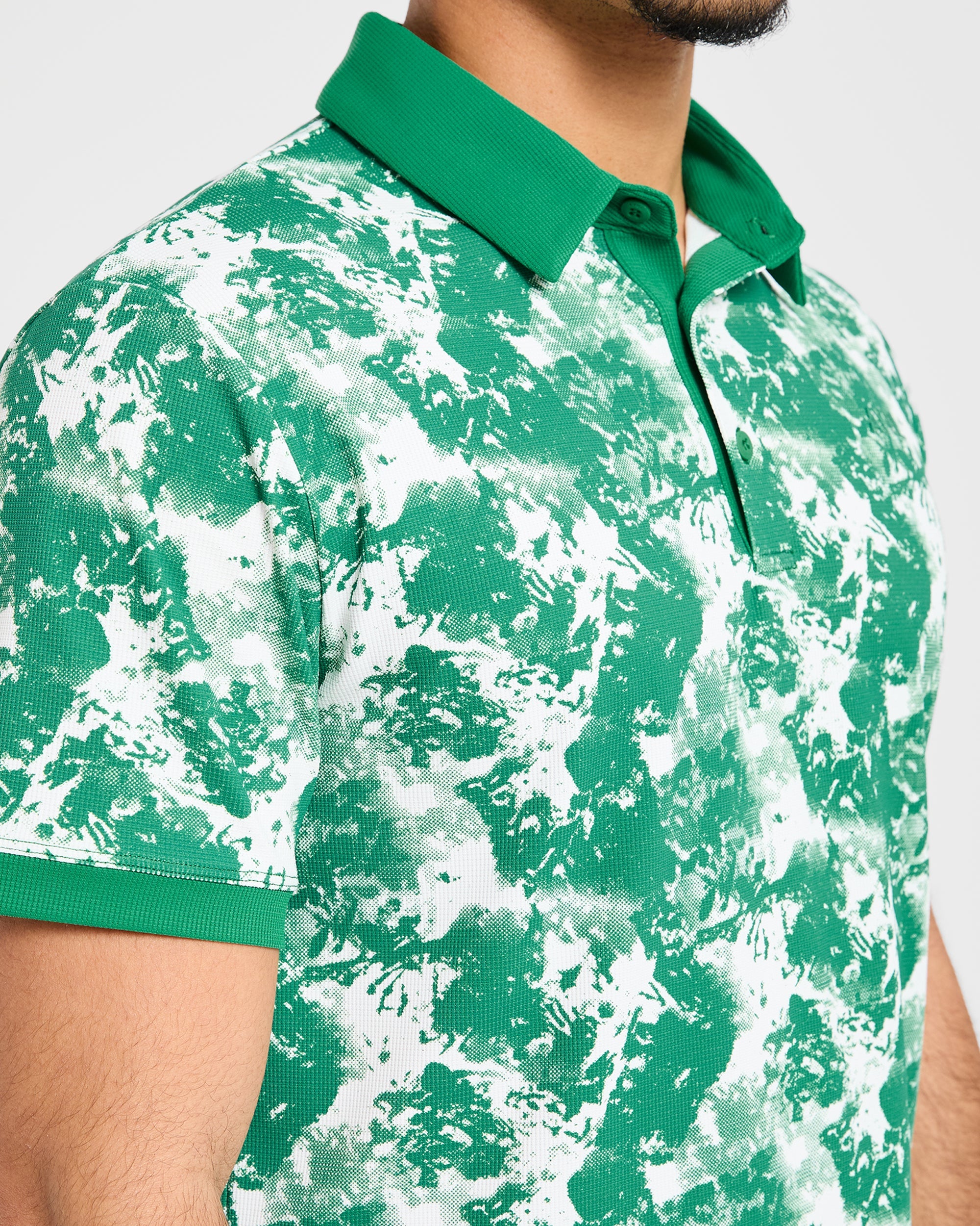 Precision Splatter Polo - Rye Vert/Crème