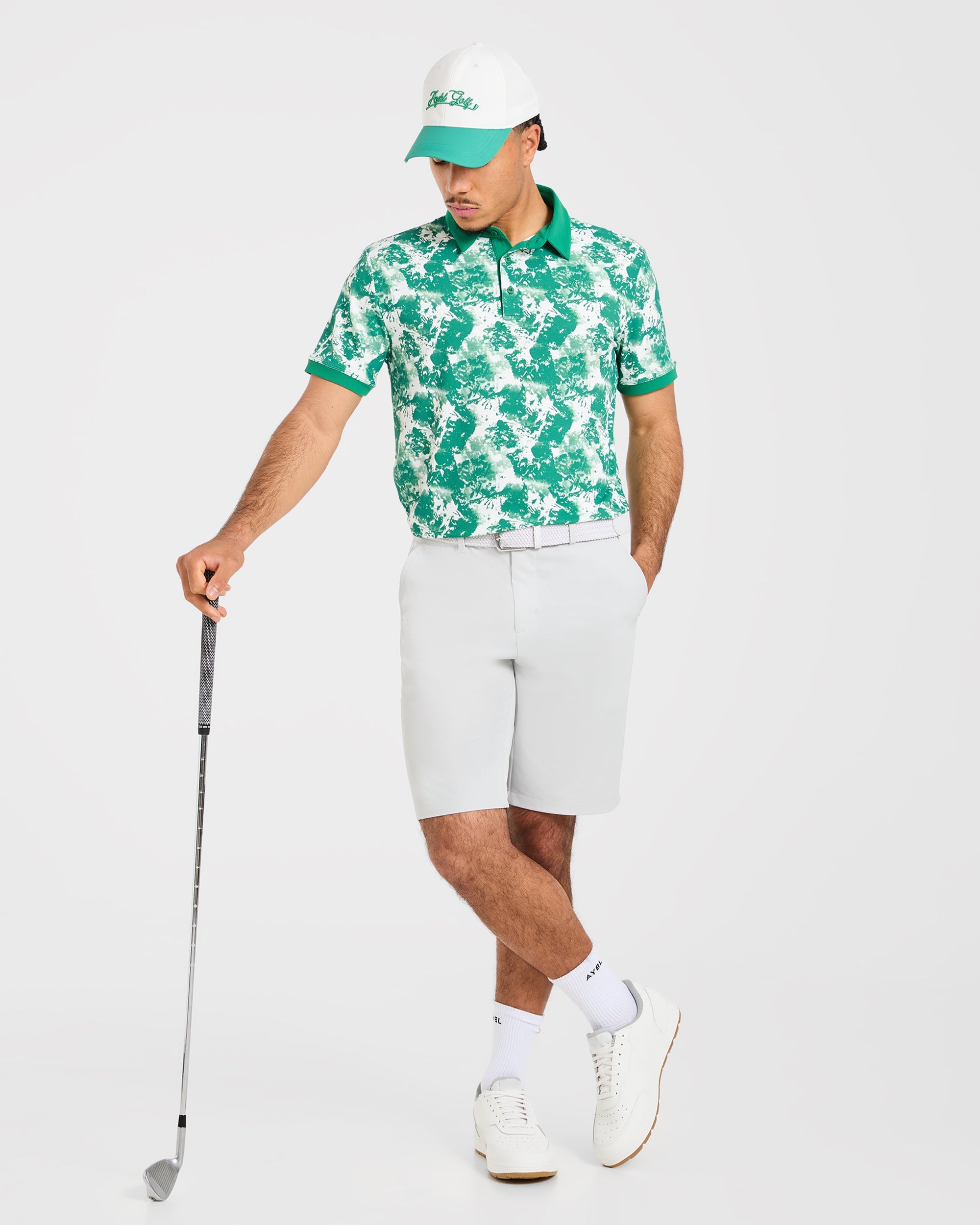 Precision Splatter Polo - Rye Vert/Crème