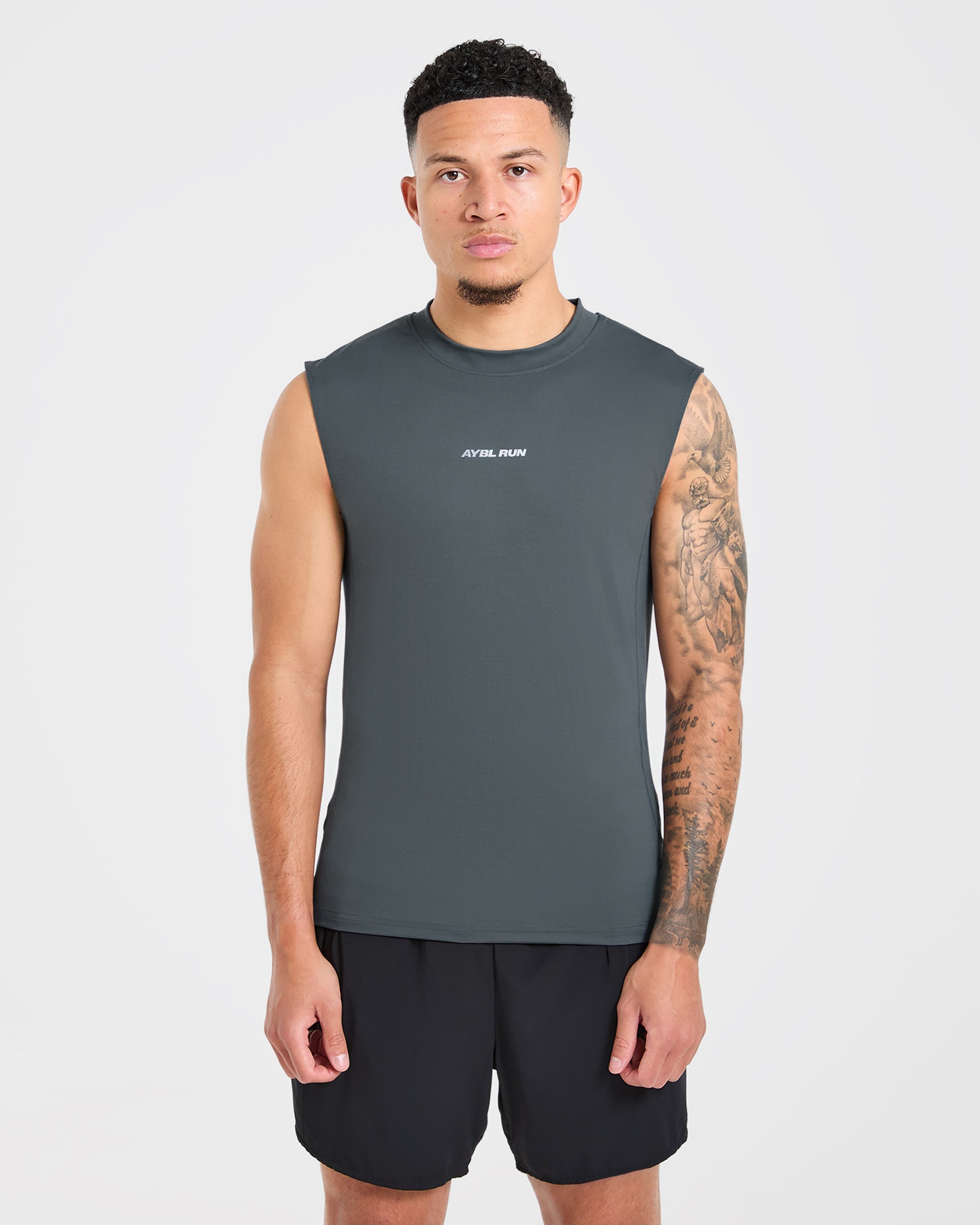 Run Slim Tank - Slate Bleu