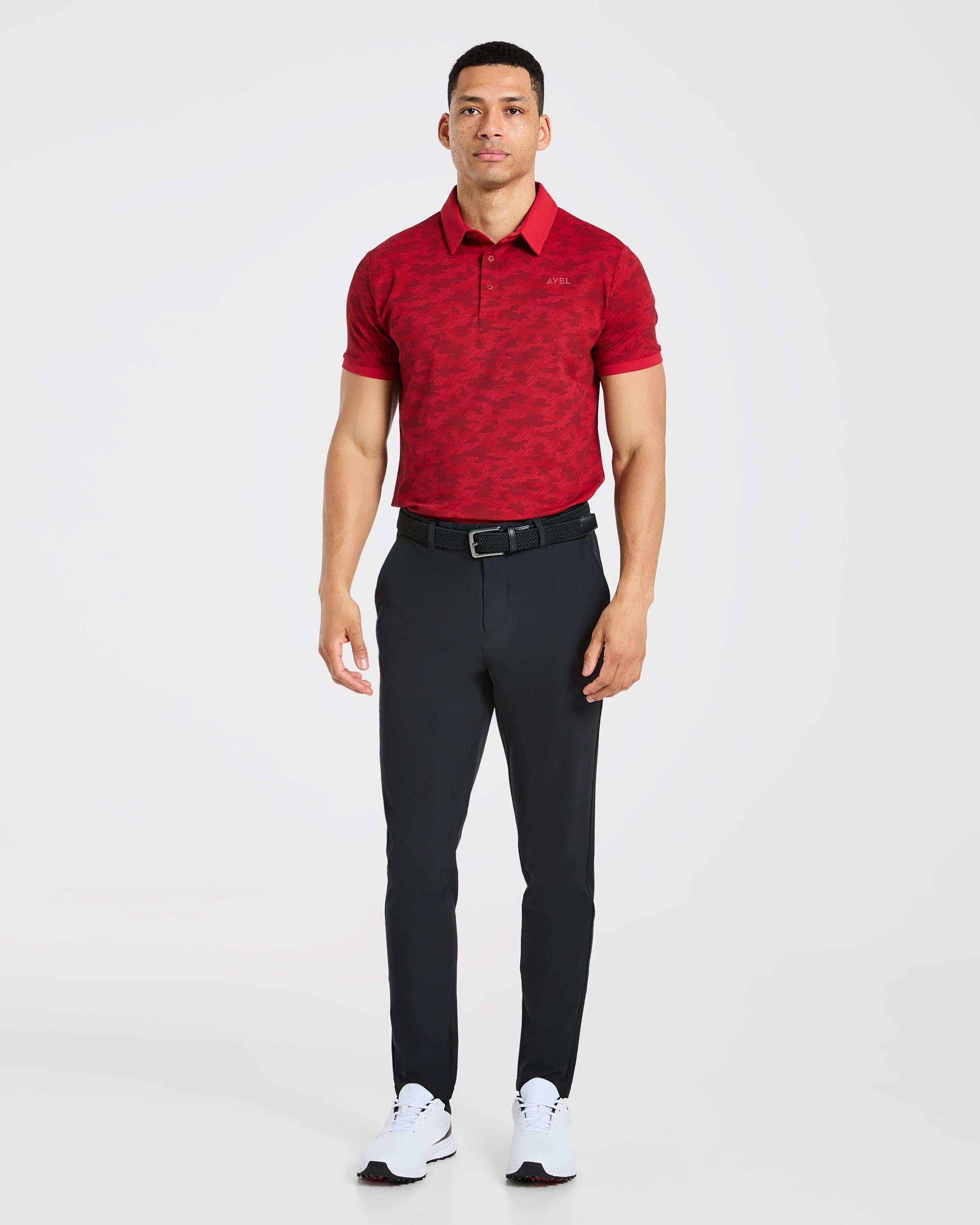 Precision Camo Polo - Muted Rouge
