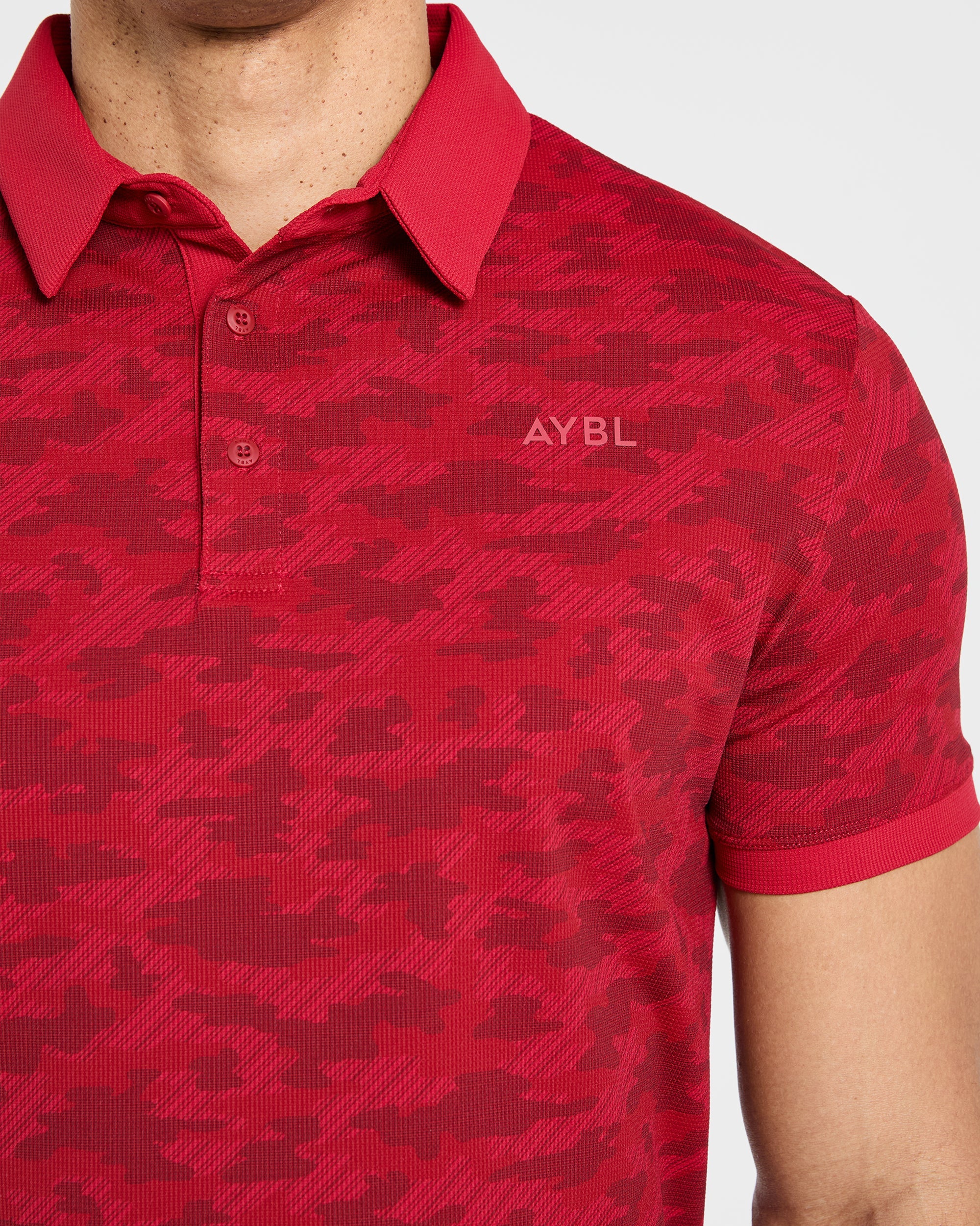 Precision Camo Polo - Muted Rouge