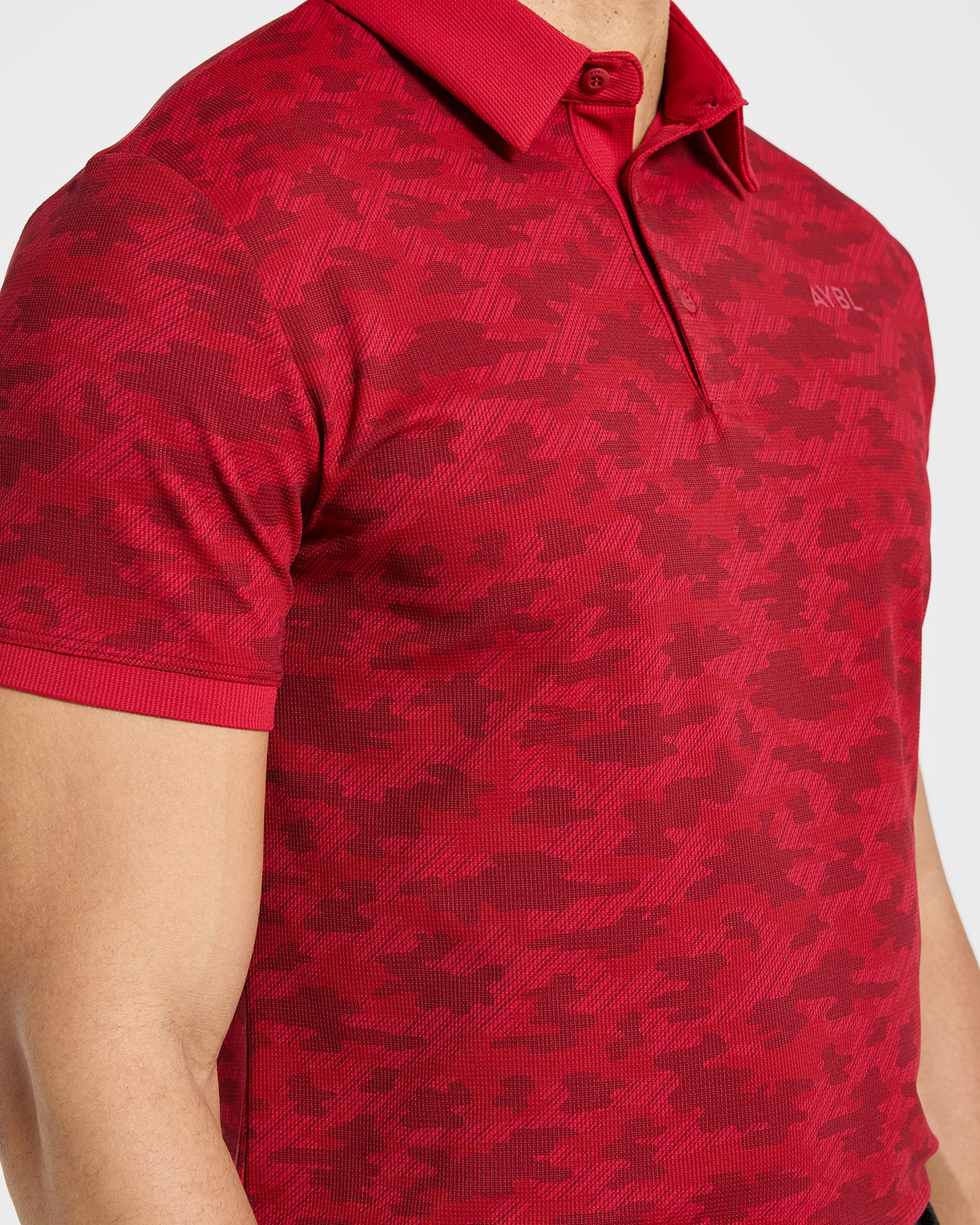 Precision Camo Polo - Muted Rouge