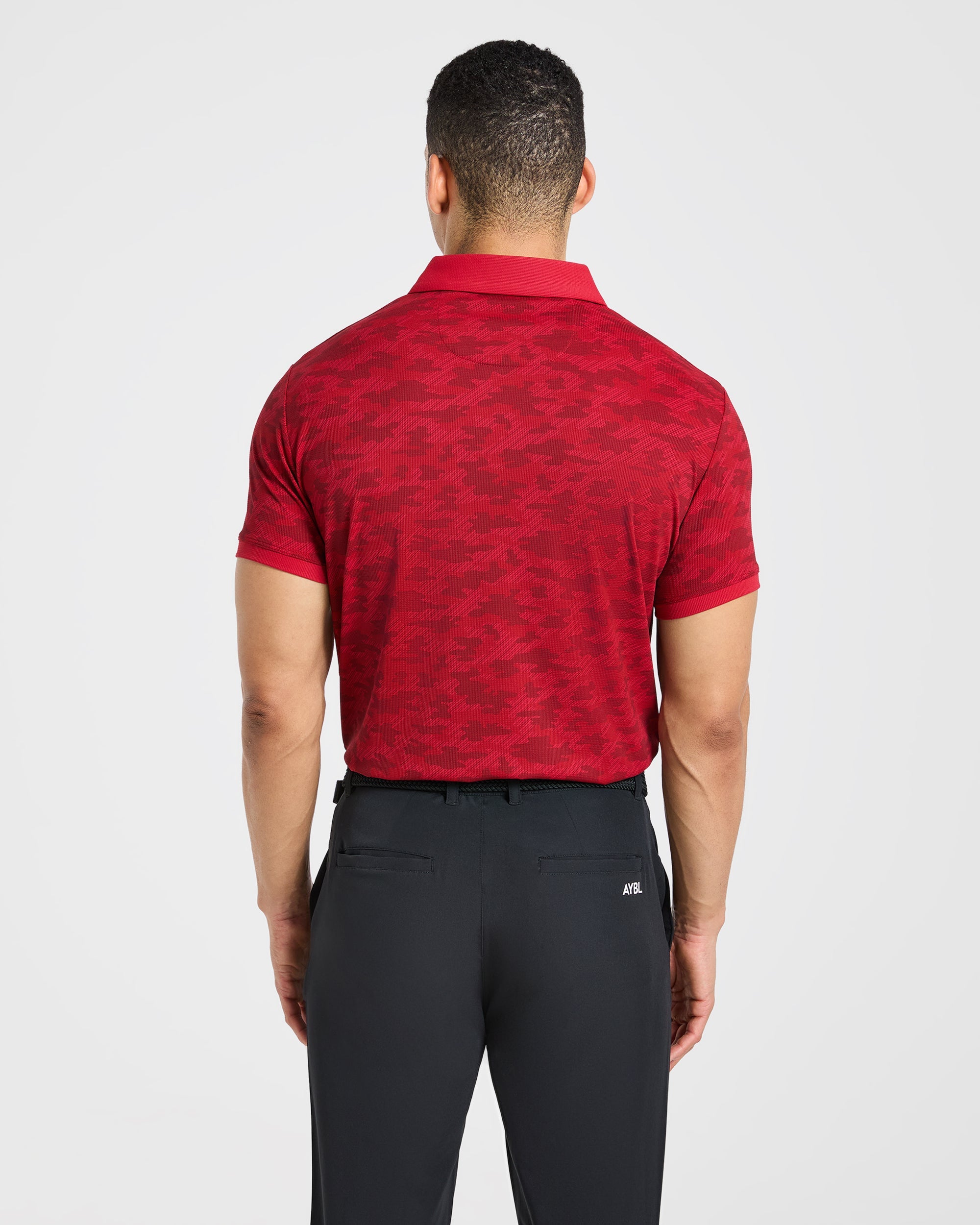 Precision Camo Polo - Muted Rouge