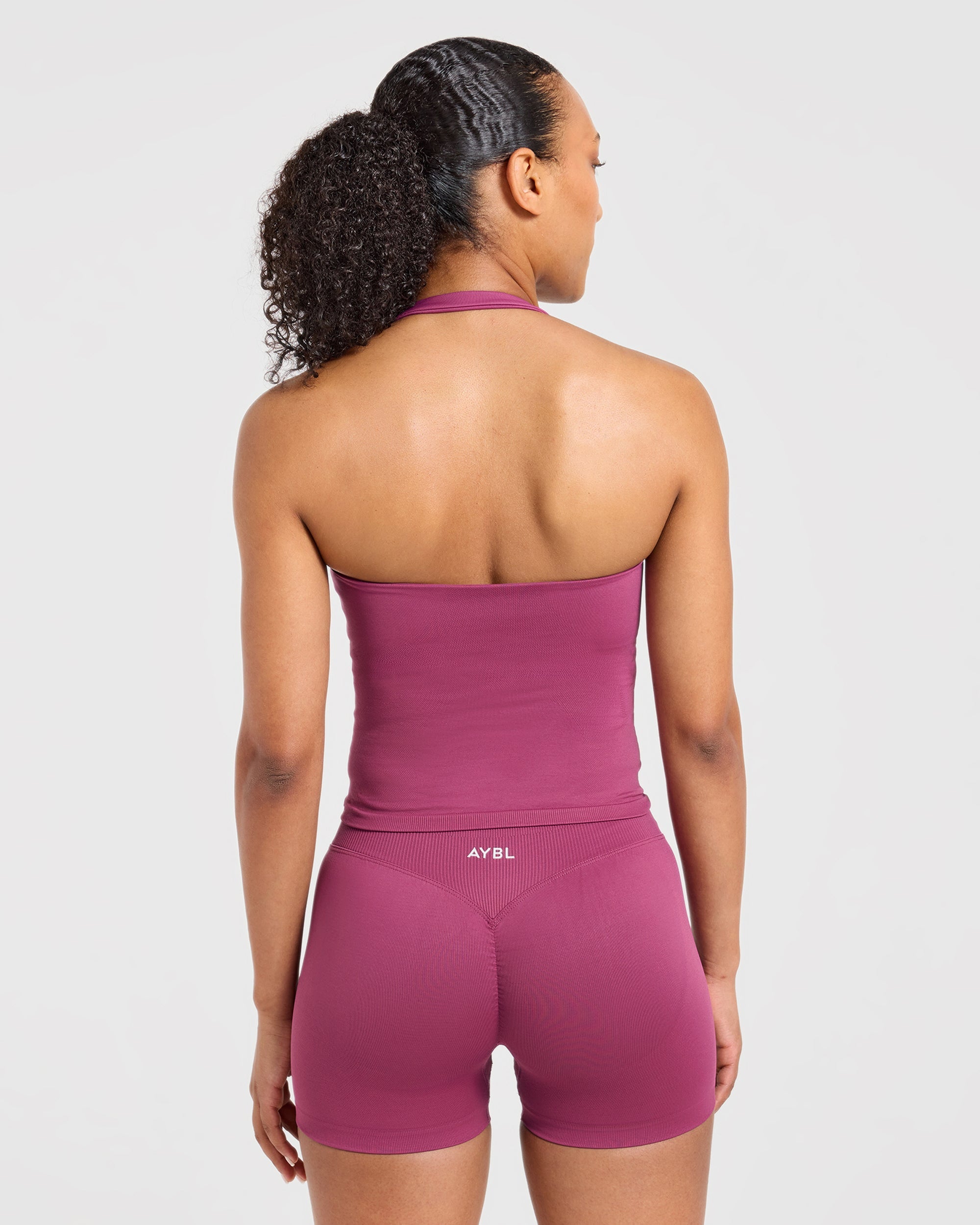 Enhance Seamless Halterneck Top - Dusky Rose