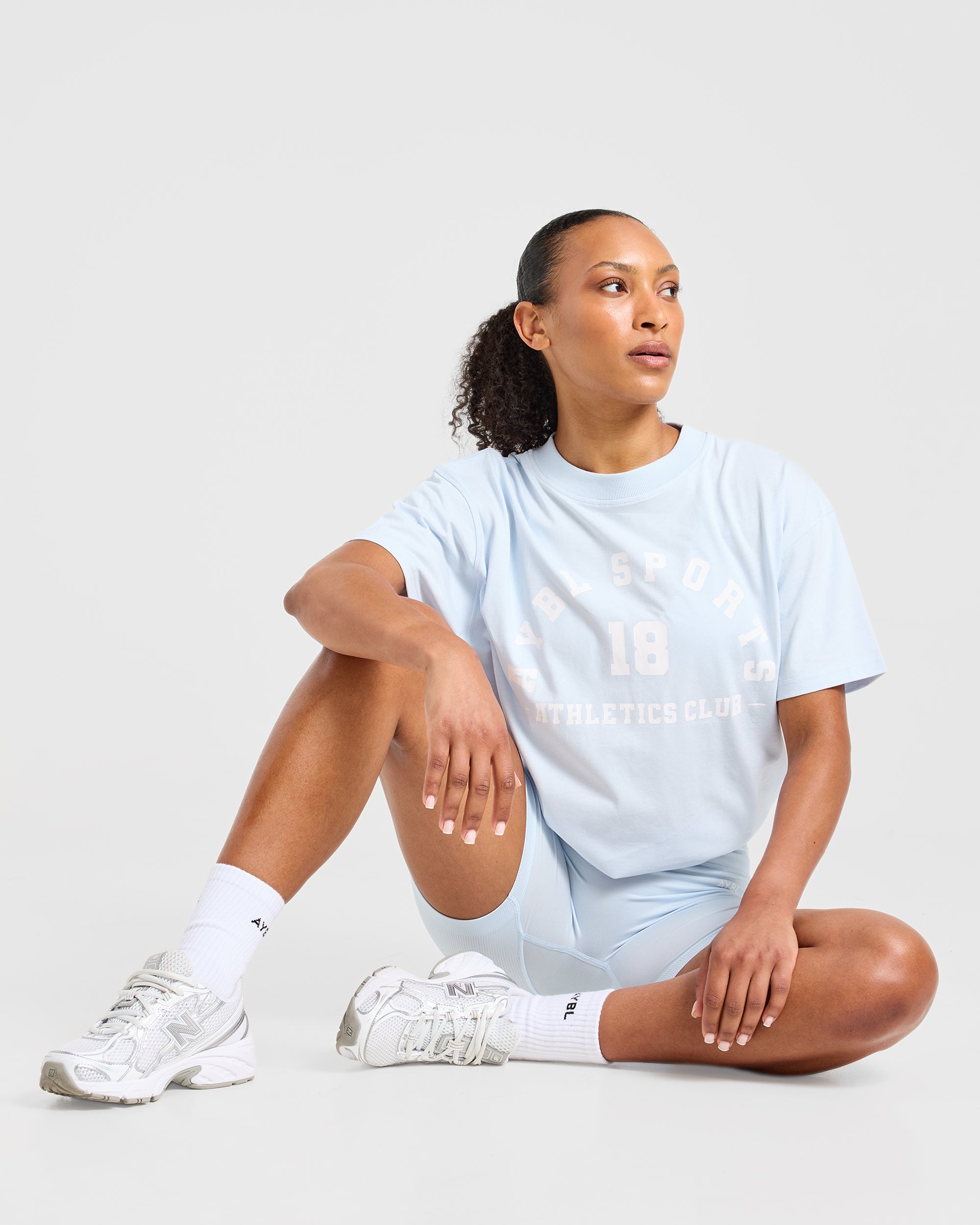 AYBL Sports 18 Oversized T Shirt - Iced Bleu