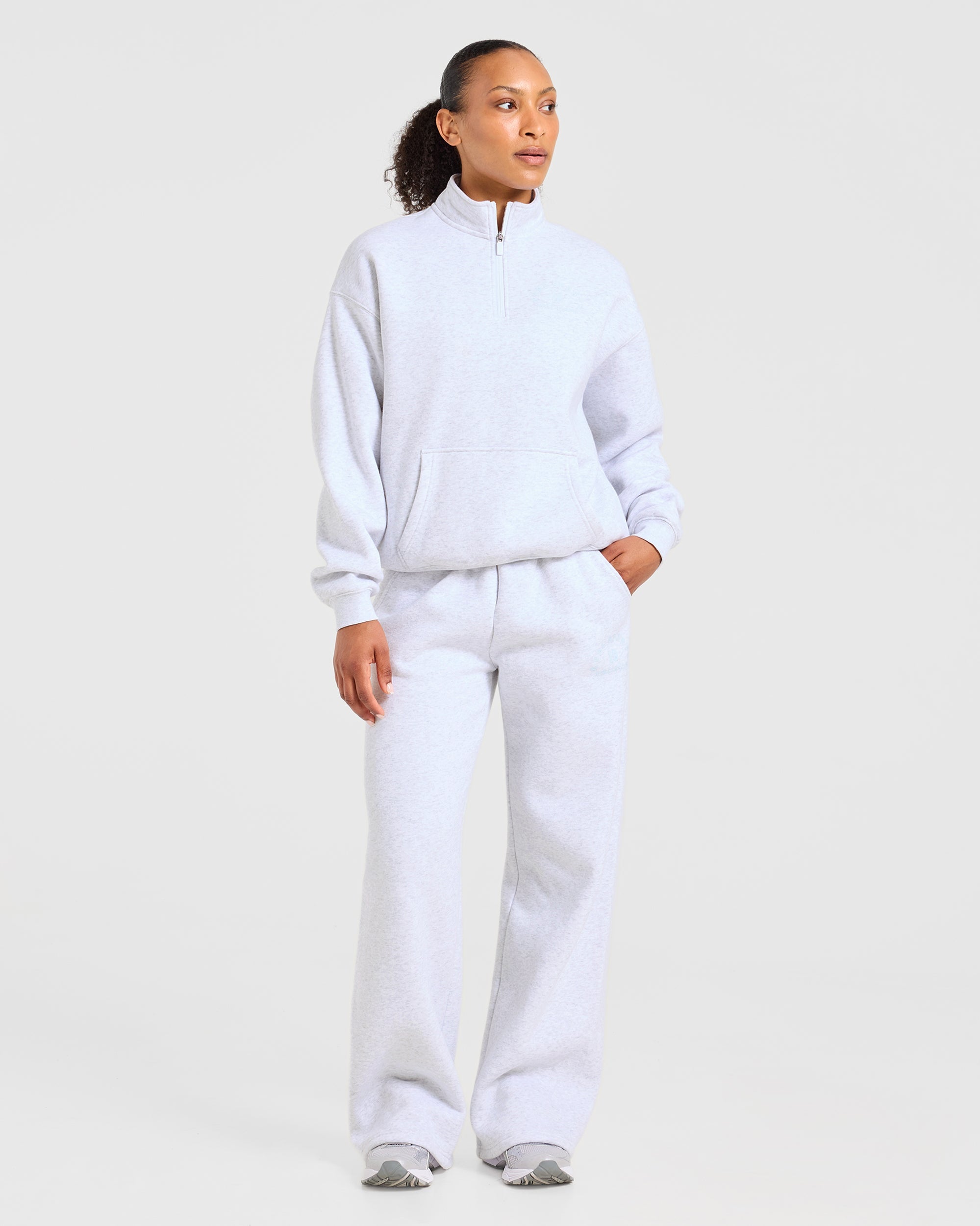 AYBL Sports 18 Oversized 1/4 Zip Pullover - Heather Gris