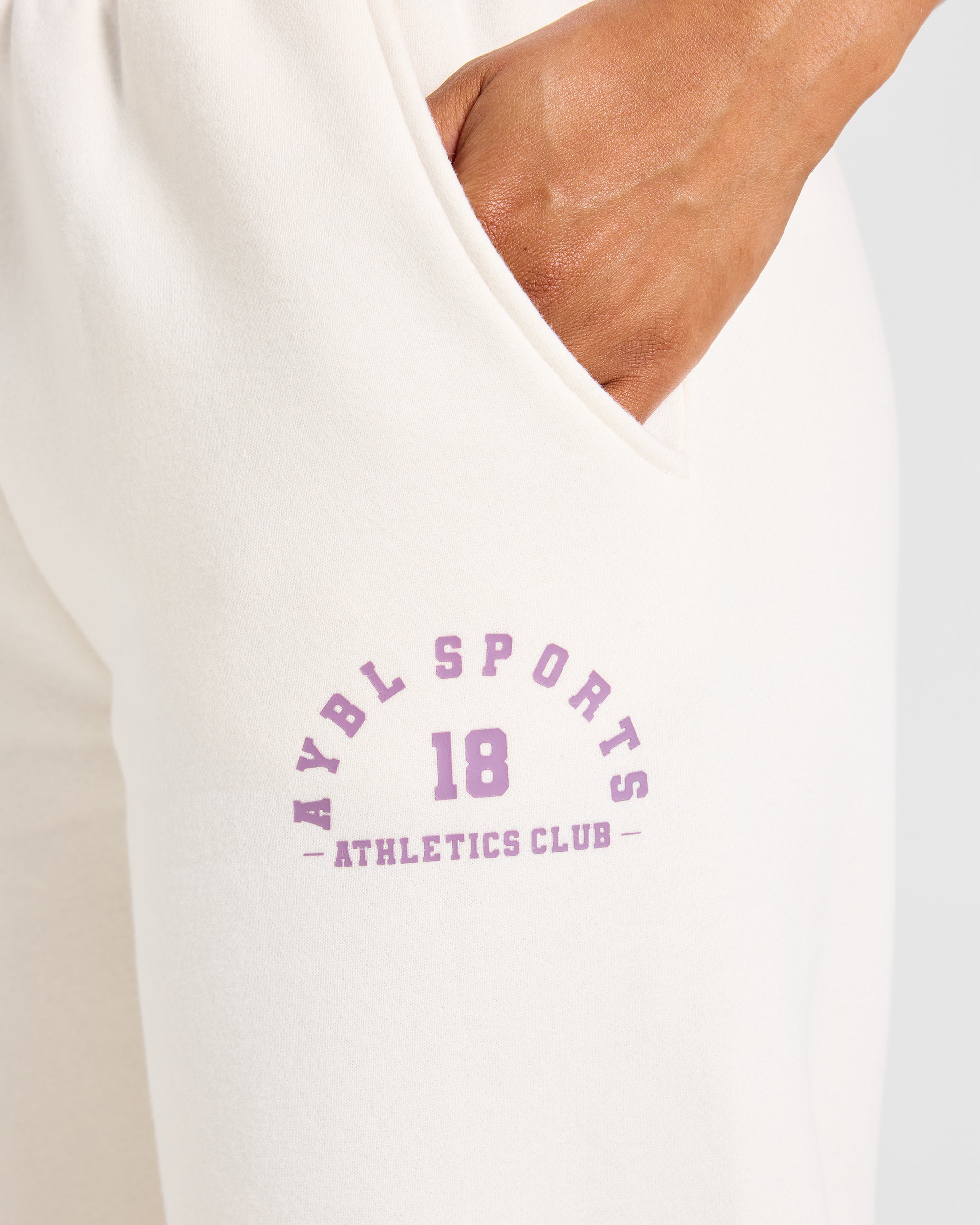 AYBL Sports 18 Oversized Straight Leg Joggers - Off Blanc