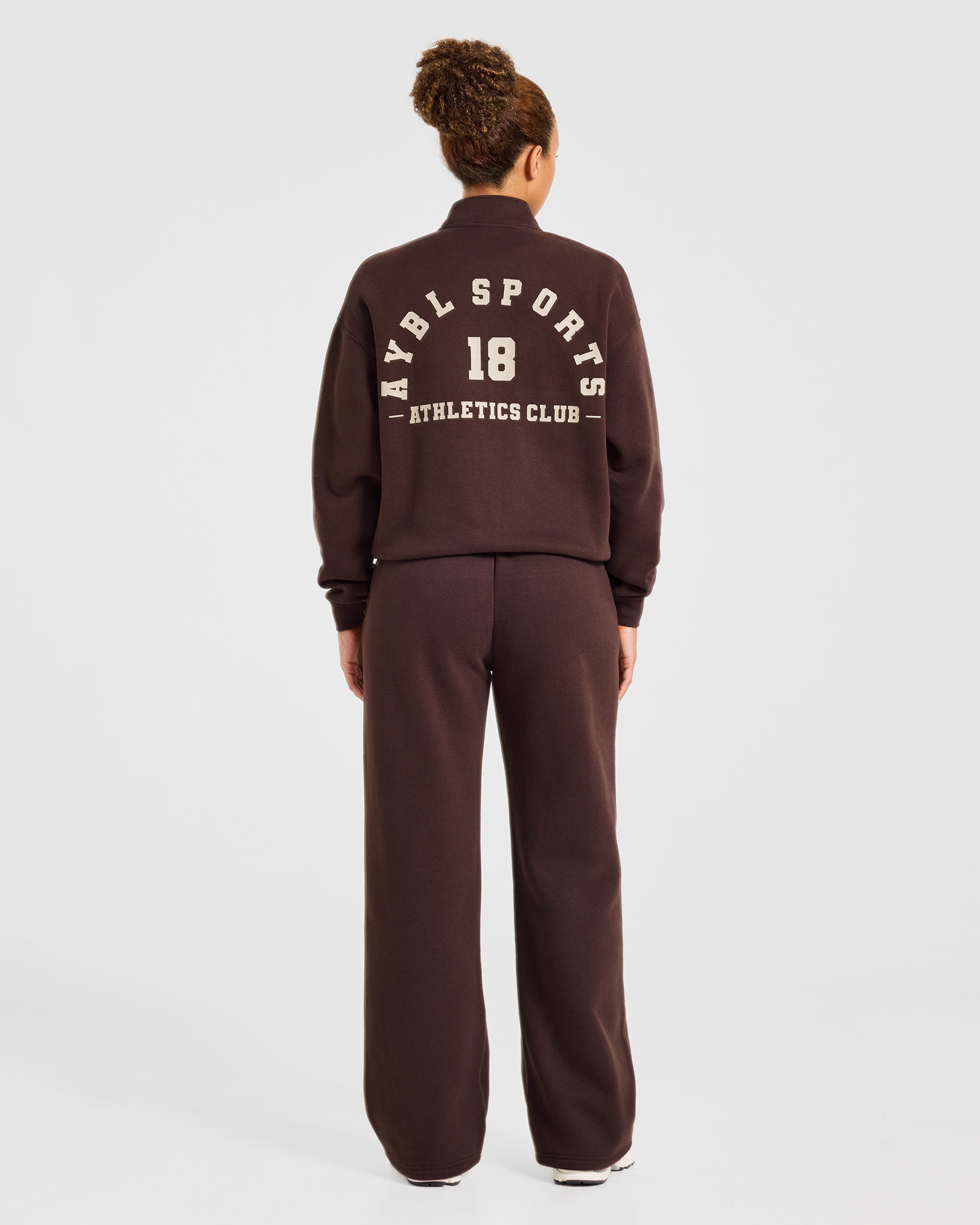 AYBL Sports 18 Oversized 1/4 Zip Pullover - Cocoa Marron