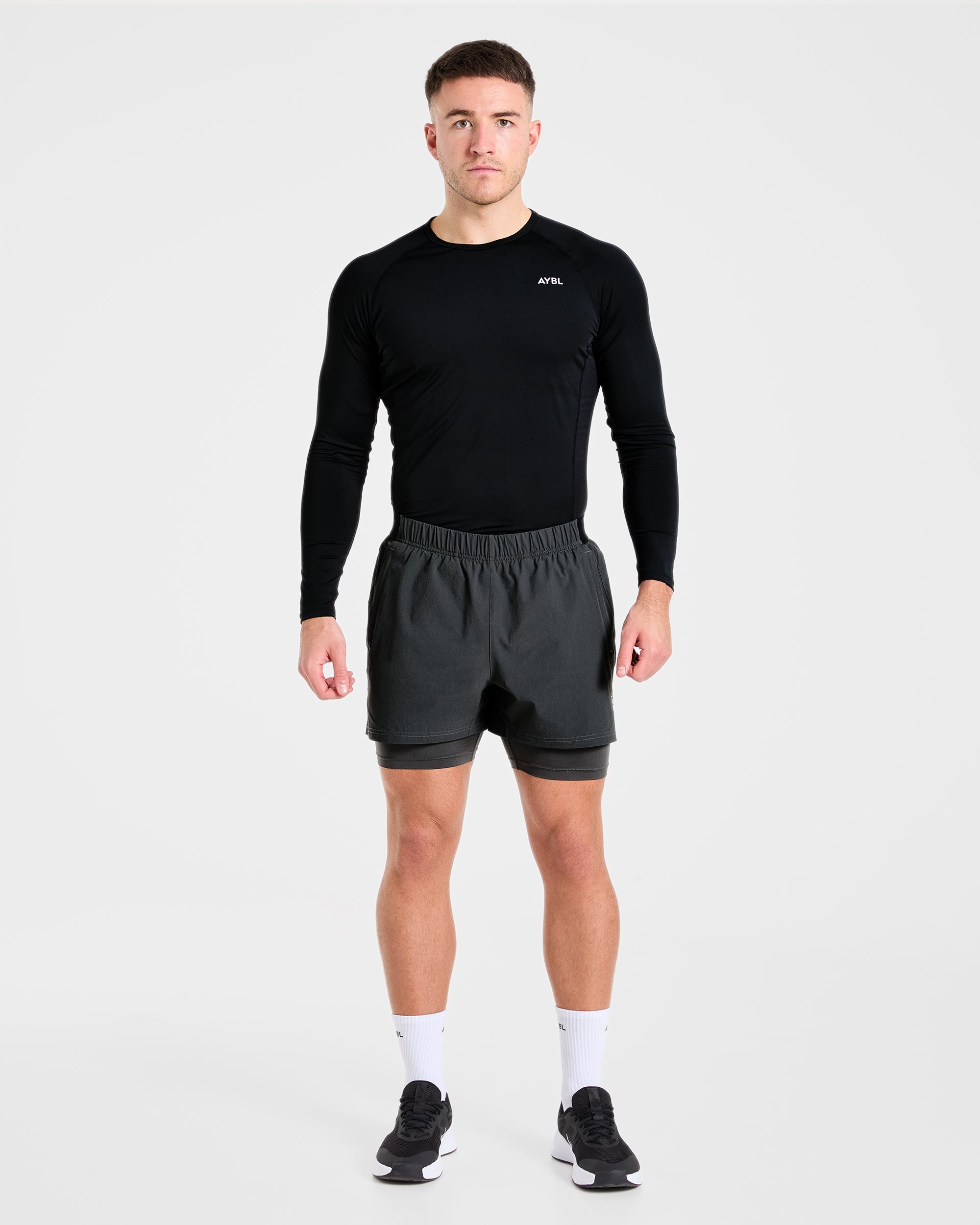 Signature 2 in 1 Shorts - Charcoal