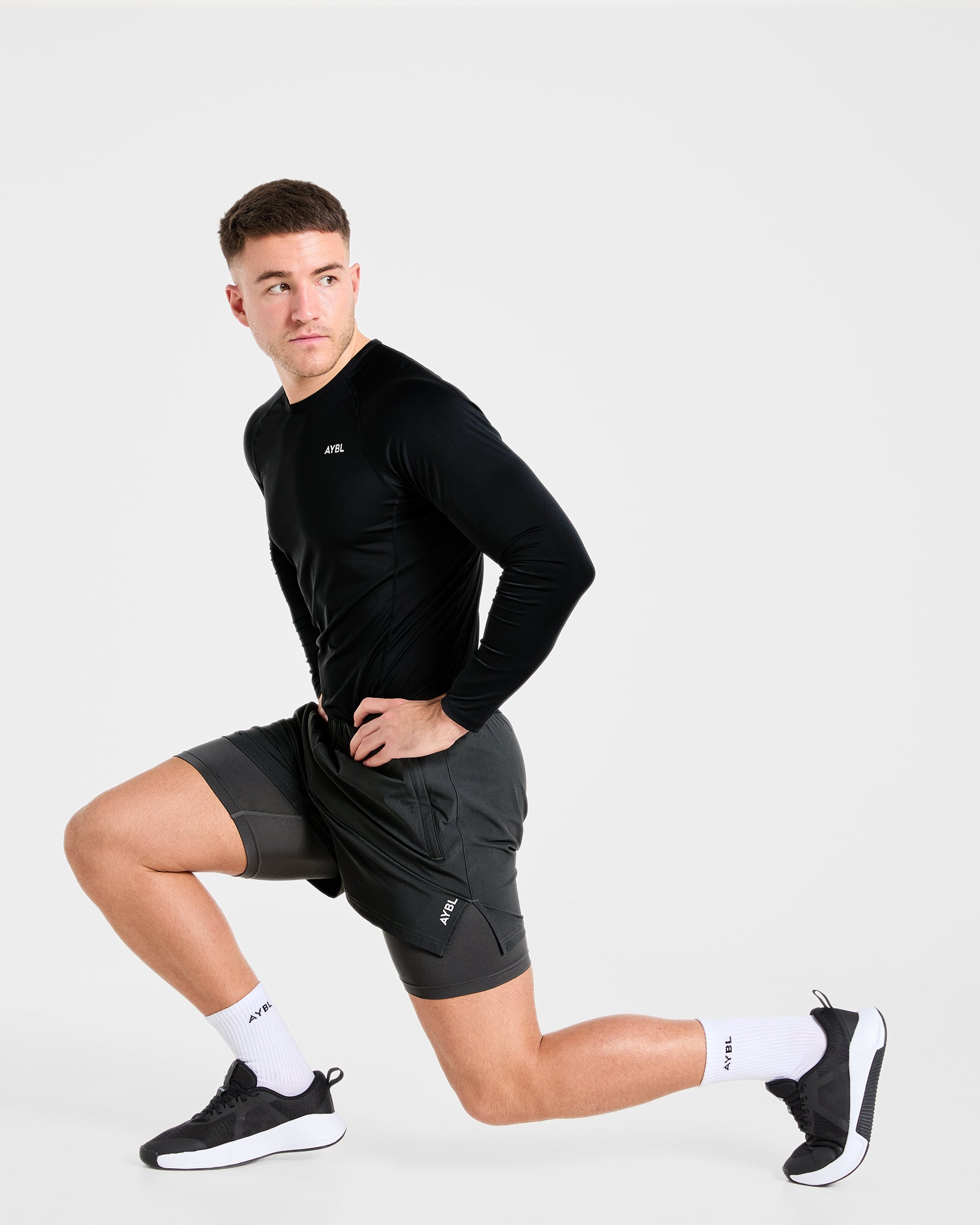 Signature 2 in 1 Shorts - Charcoal