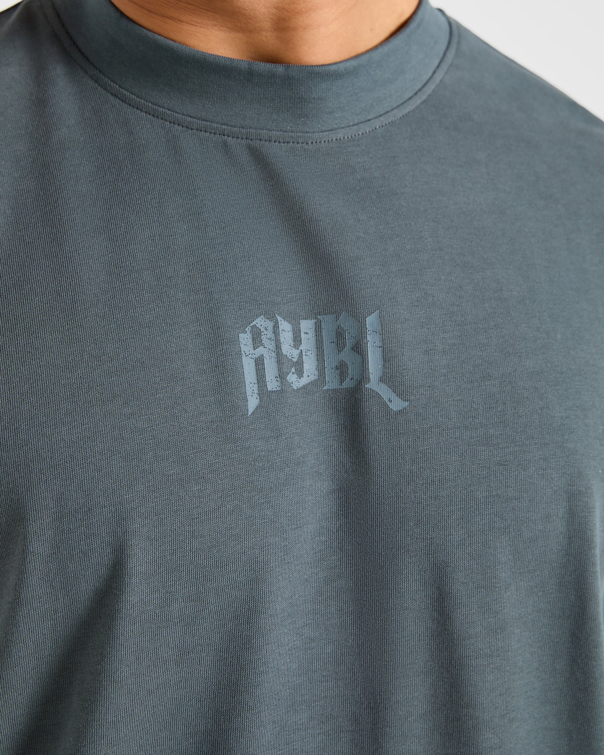 Heavy Lifting Gothic Oversized T Shirt - Iron Slate