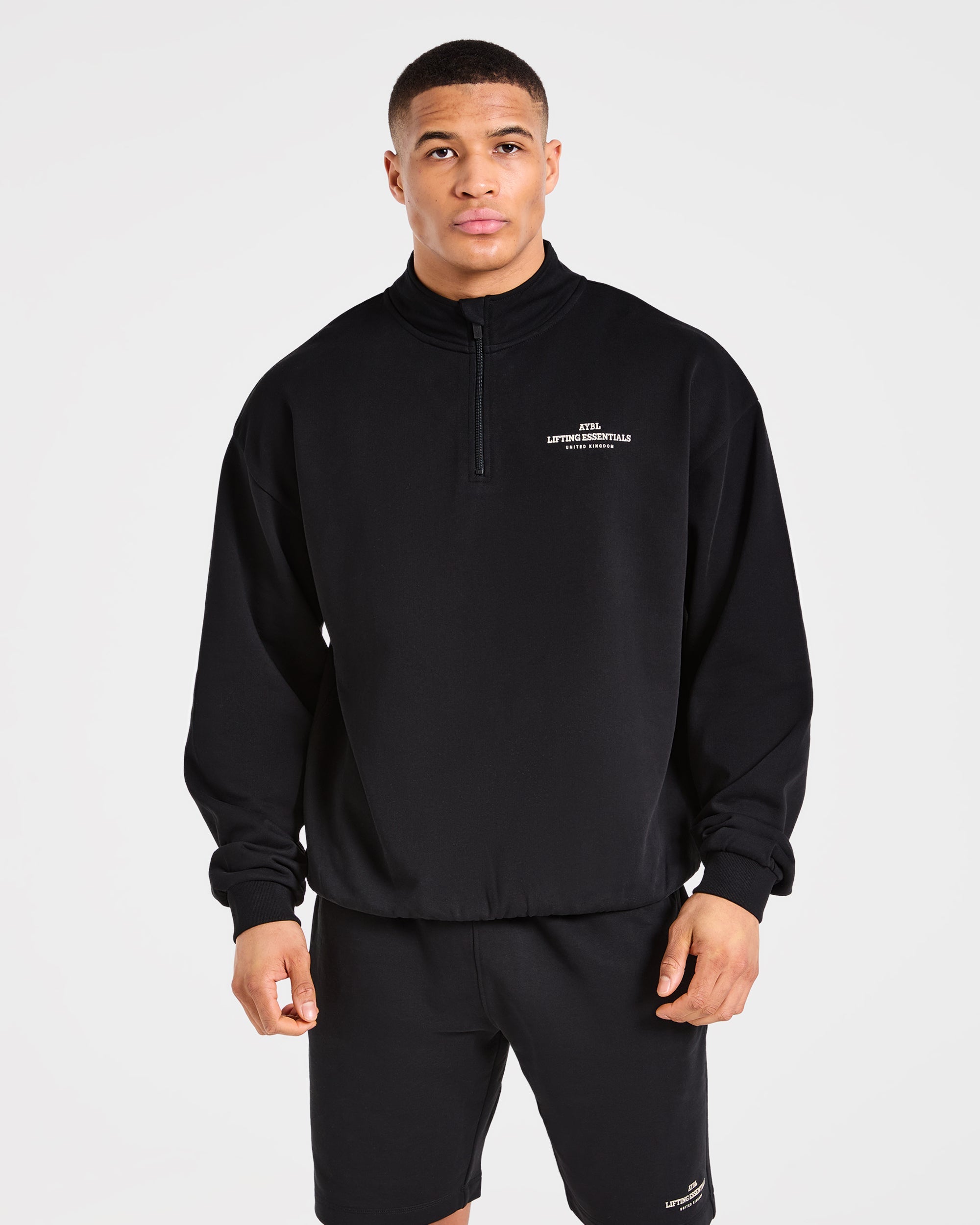 Apex Lifting Essentials 1/4 Zip Pullover - Noir/Crème