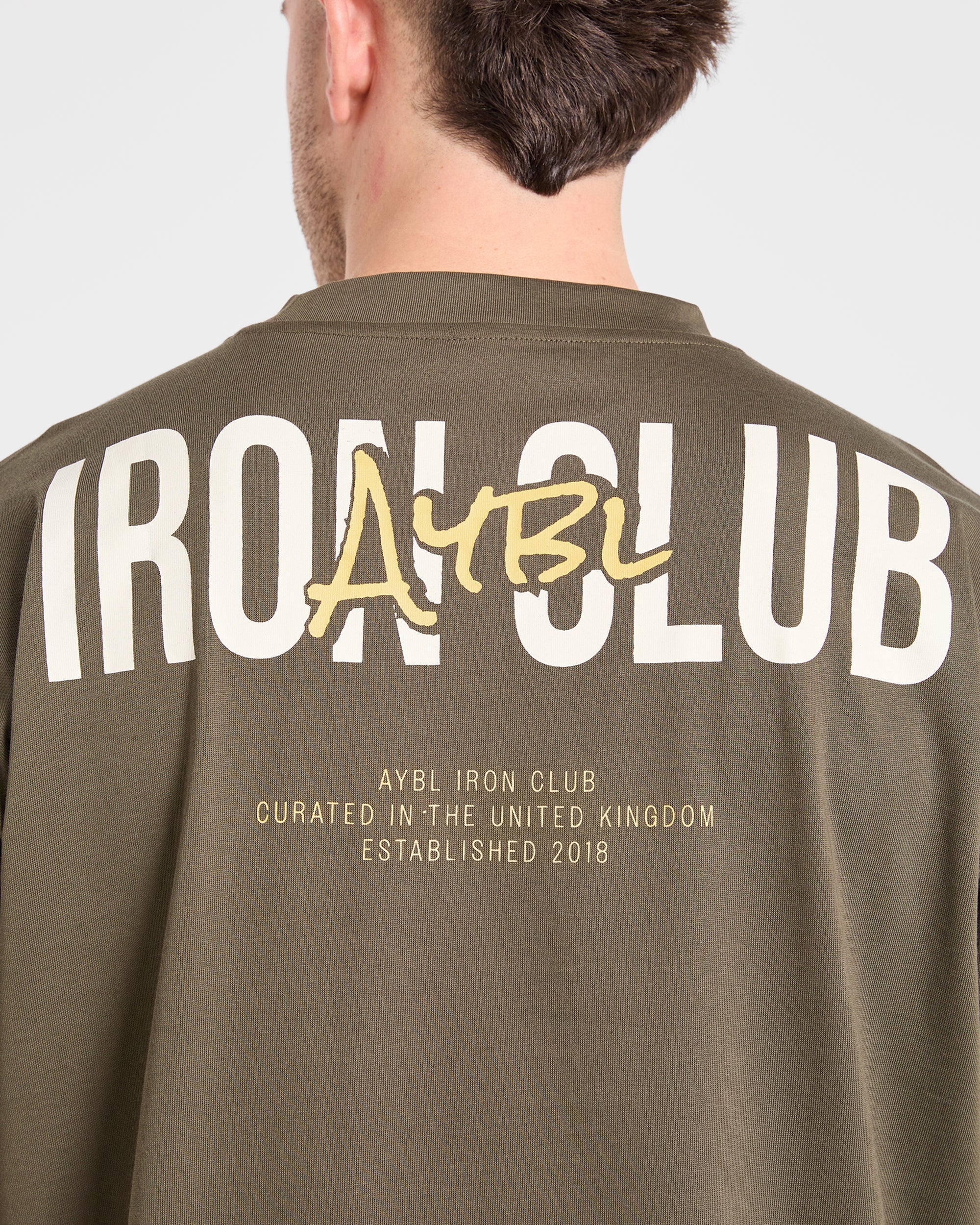 AYBL Iron Club Oversized T Shirt - Olive Vert