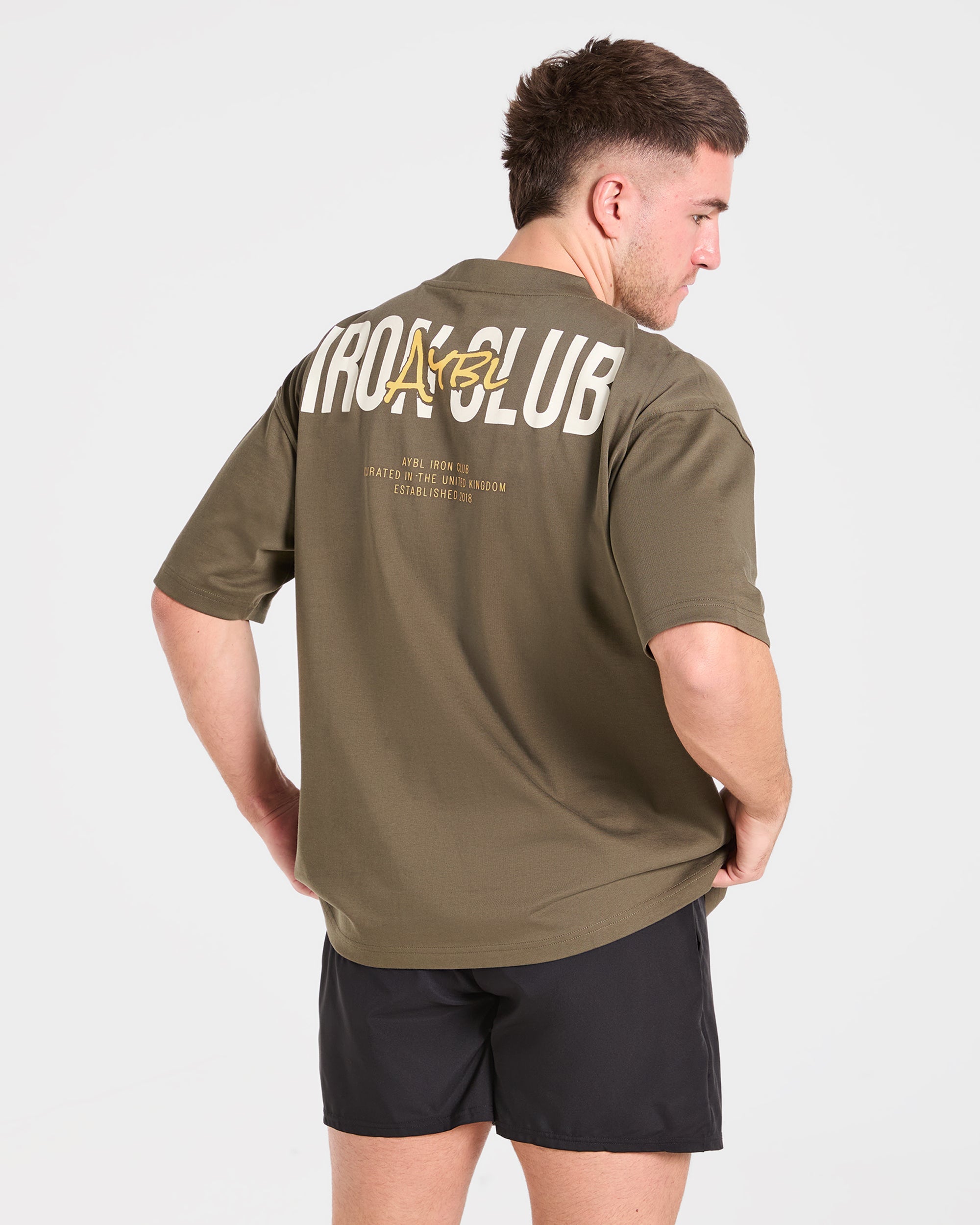 AYBL Iron Club Oversized T Shirt - Olive Vert