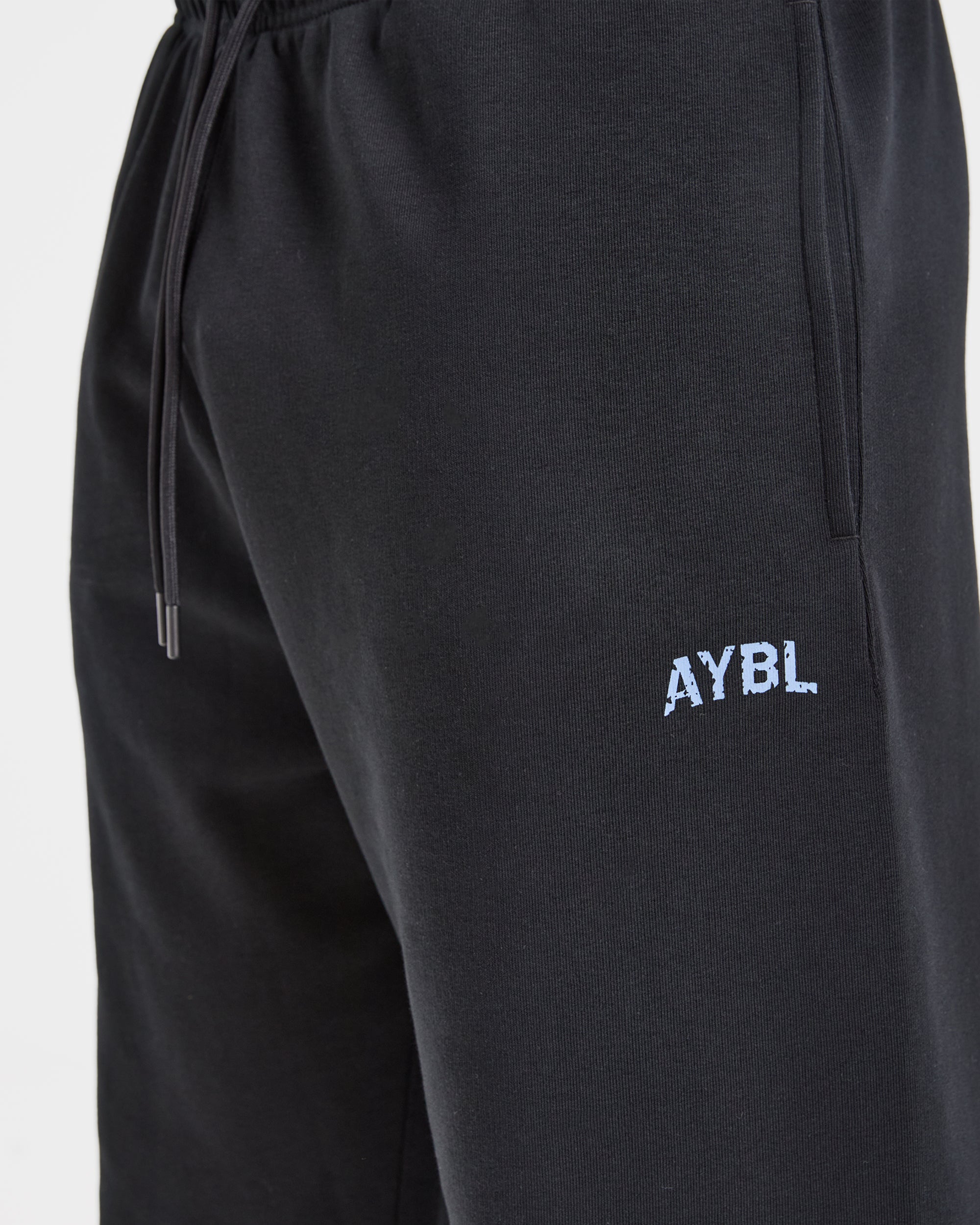 Strength Division Oversized Straight Leg Joggers - Noir/Bleu