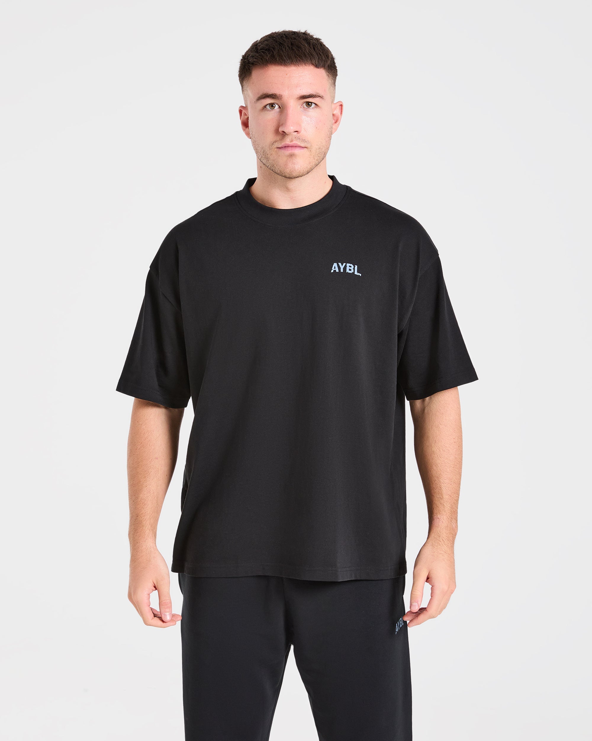 Strength Division Oversized T Shirt - Noir/Bleu