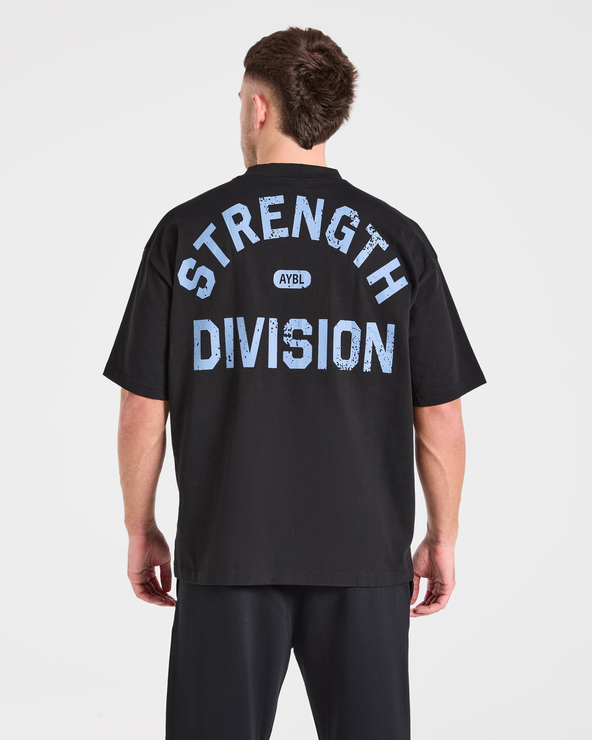 Strength Division Oversized T Shirt - Noir/Bleu