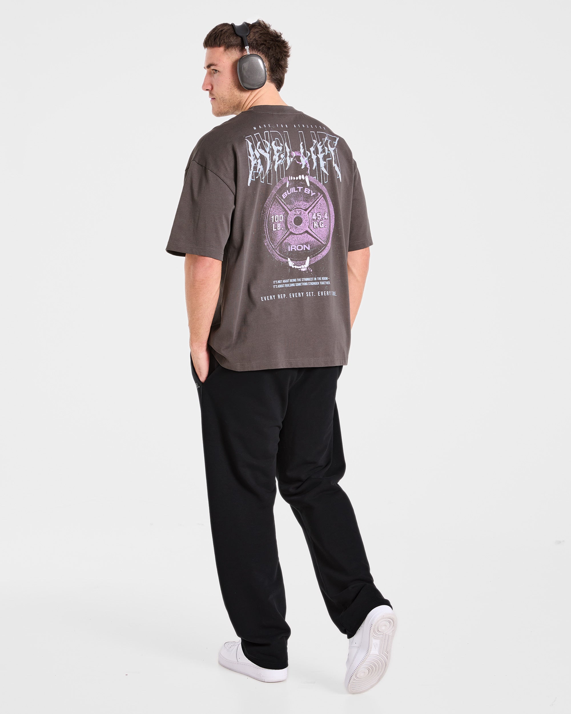 Doberman Strength Oversized T Shirt - Storm Gris