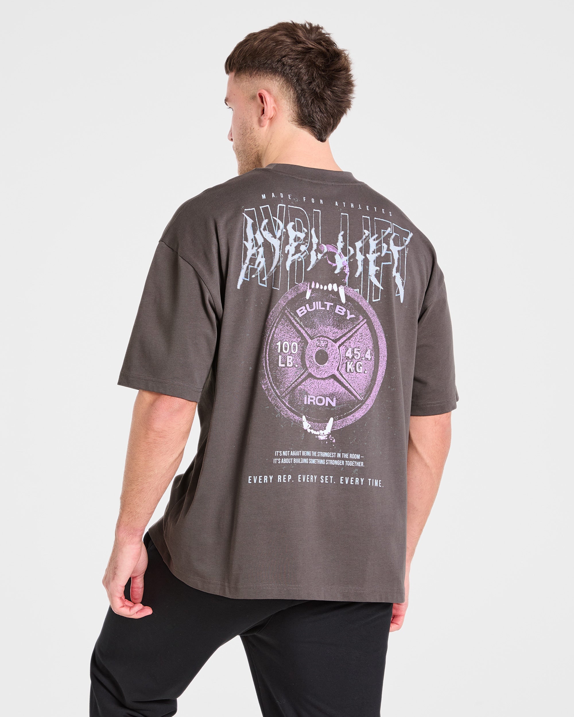 Doberman Strength Oversized T Shirt - Storm Gris