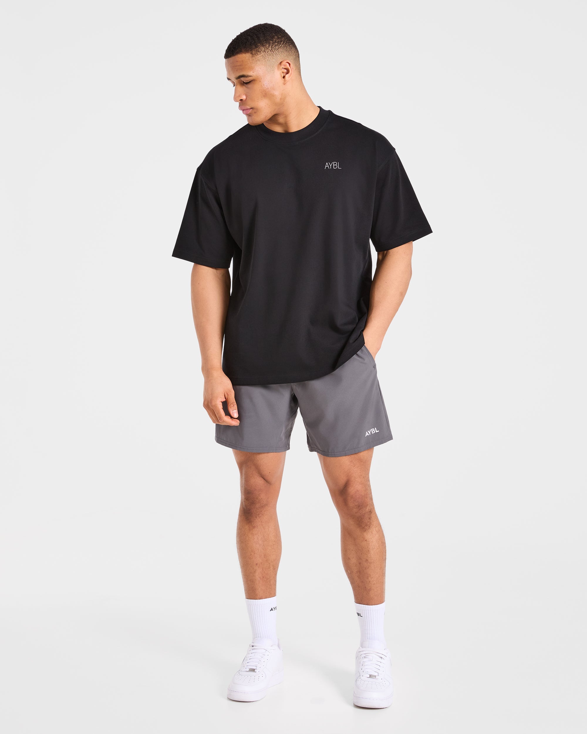 Training Dept. Illustration Oversized T Shirt - Noir