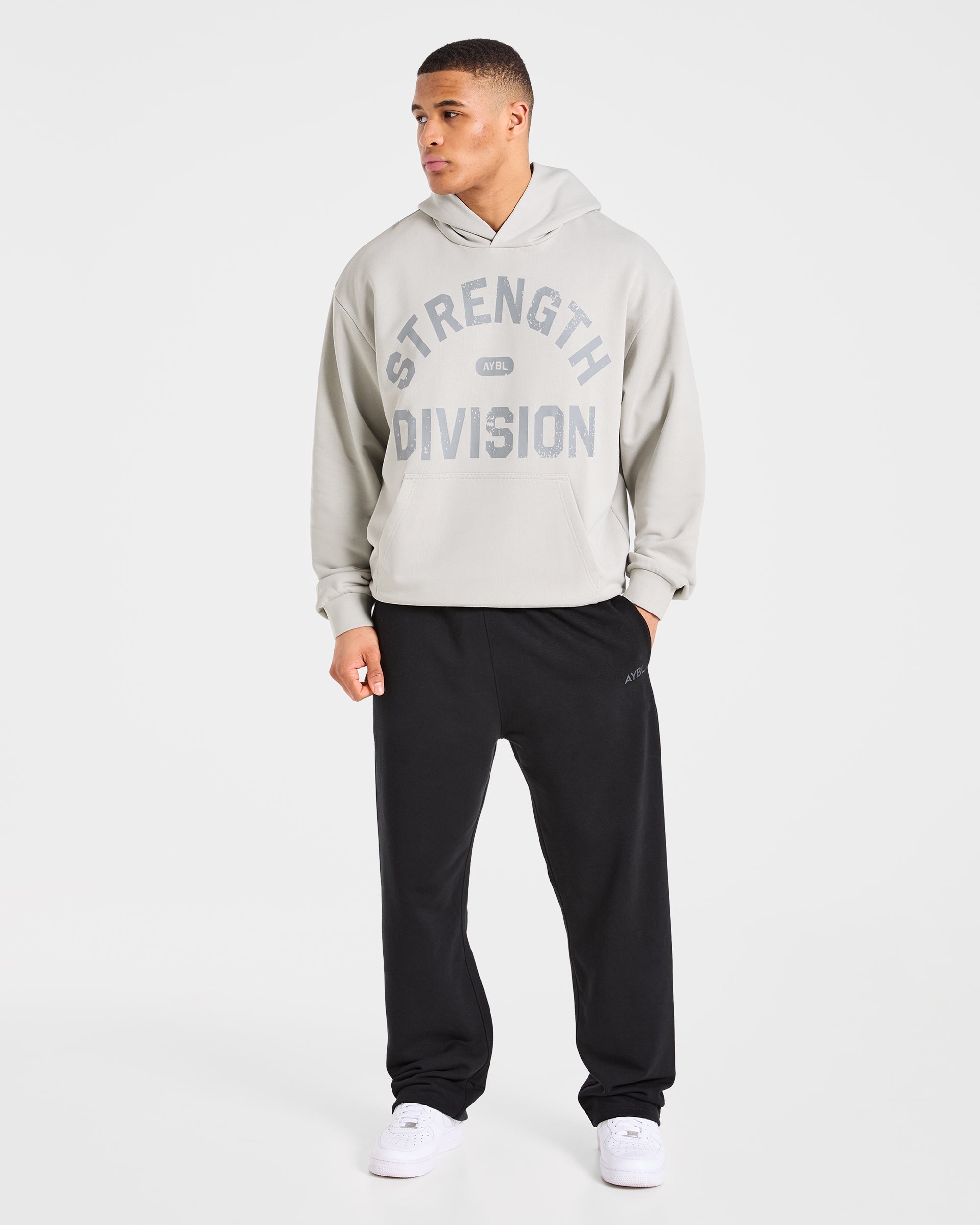 Strength Division Oversized Hoodie - Iced Gris