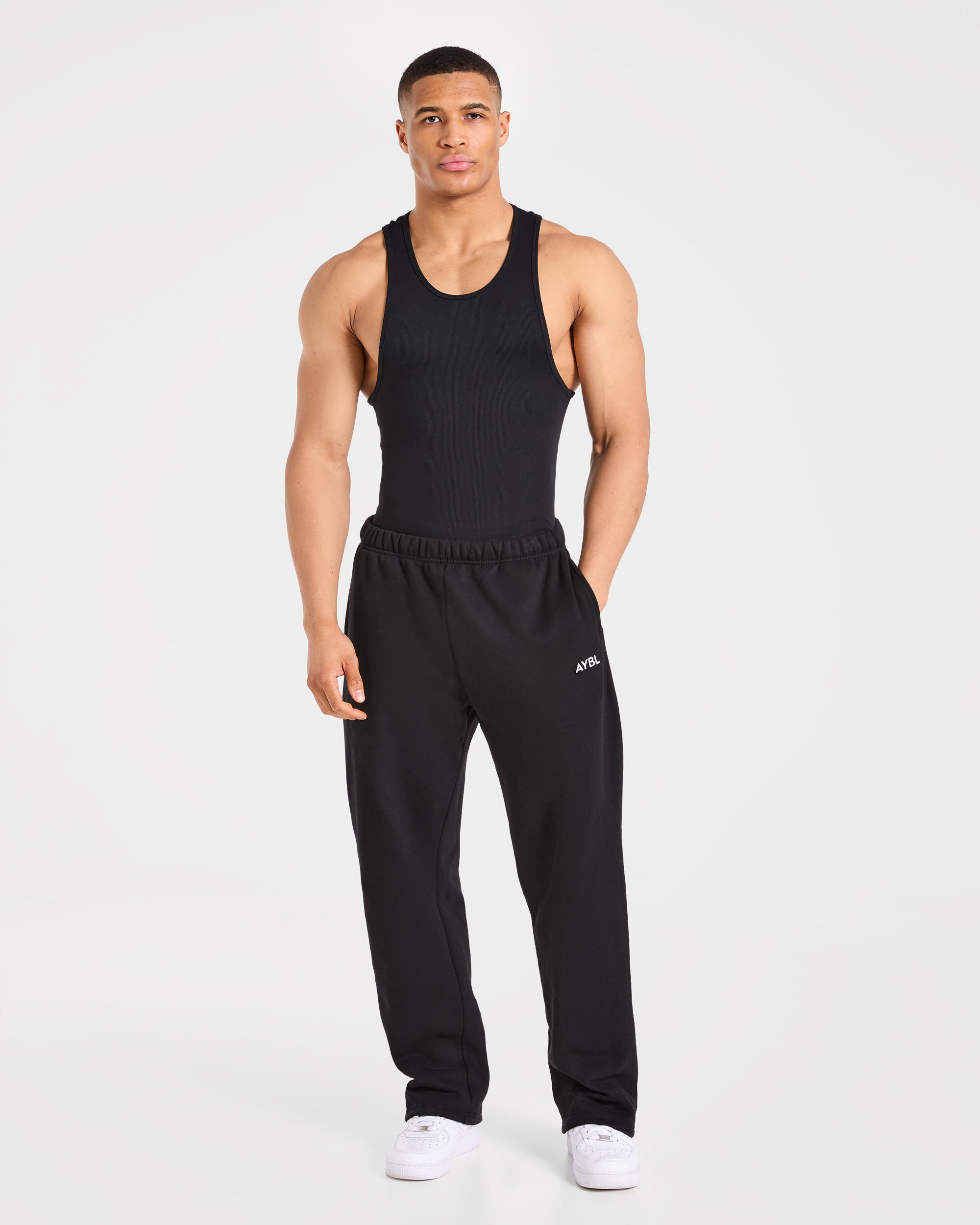 Muscle Ribbed Tank - Noir