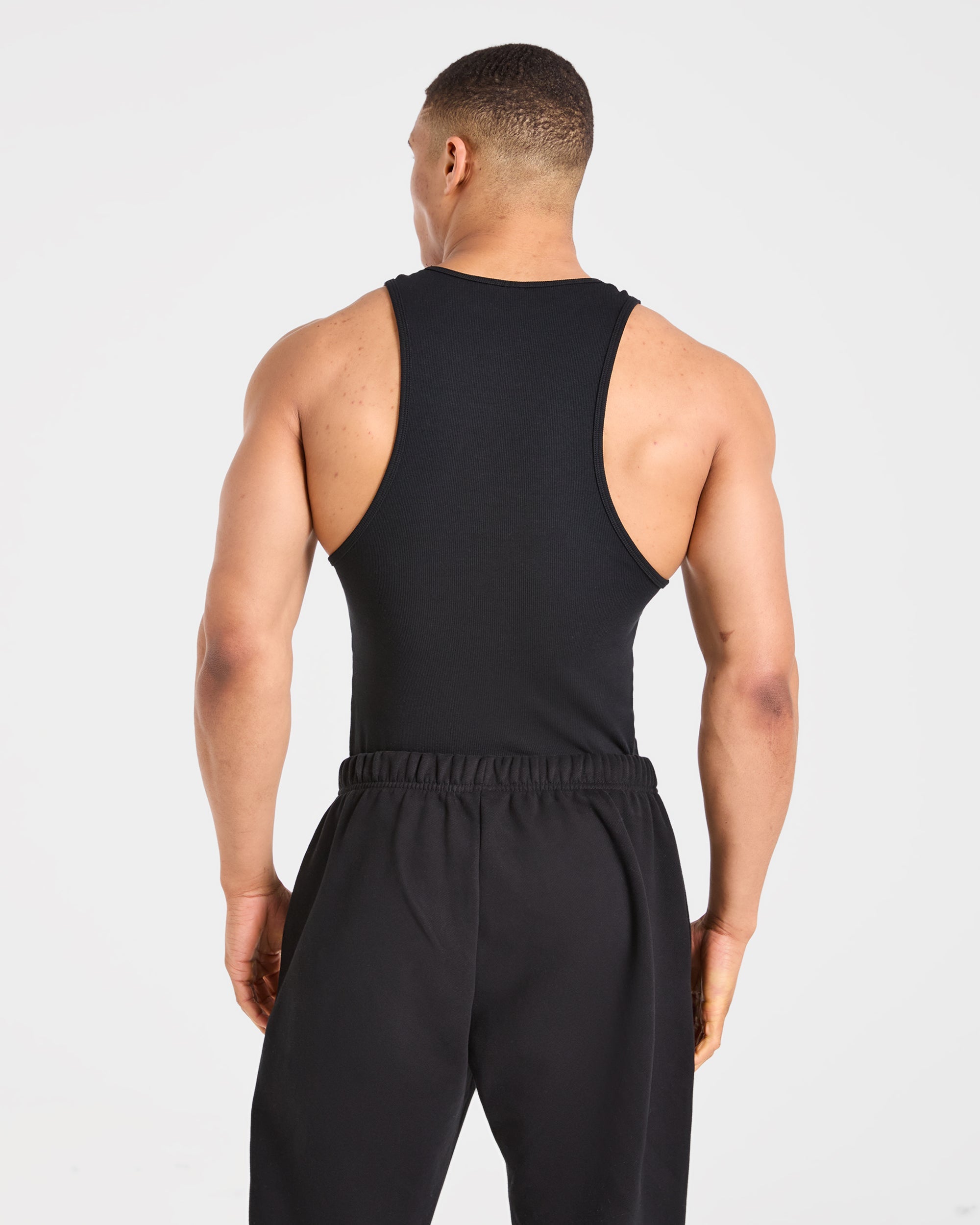 Muscle Ribbed Tank - Noir