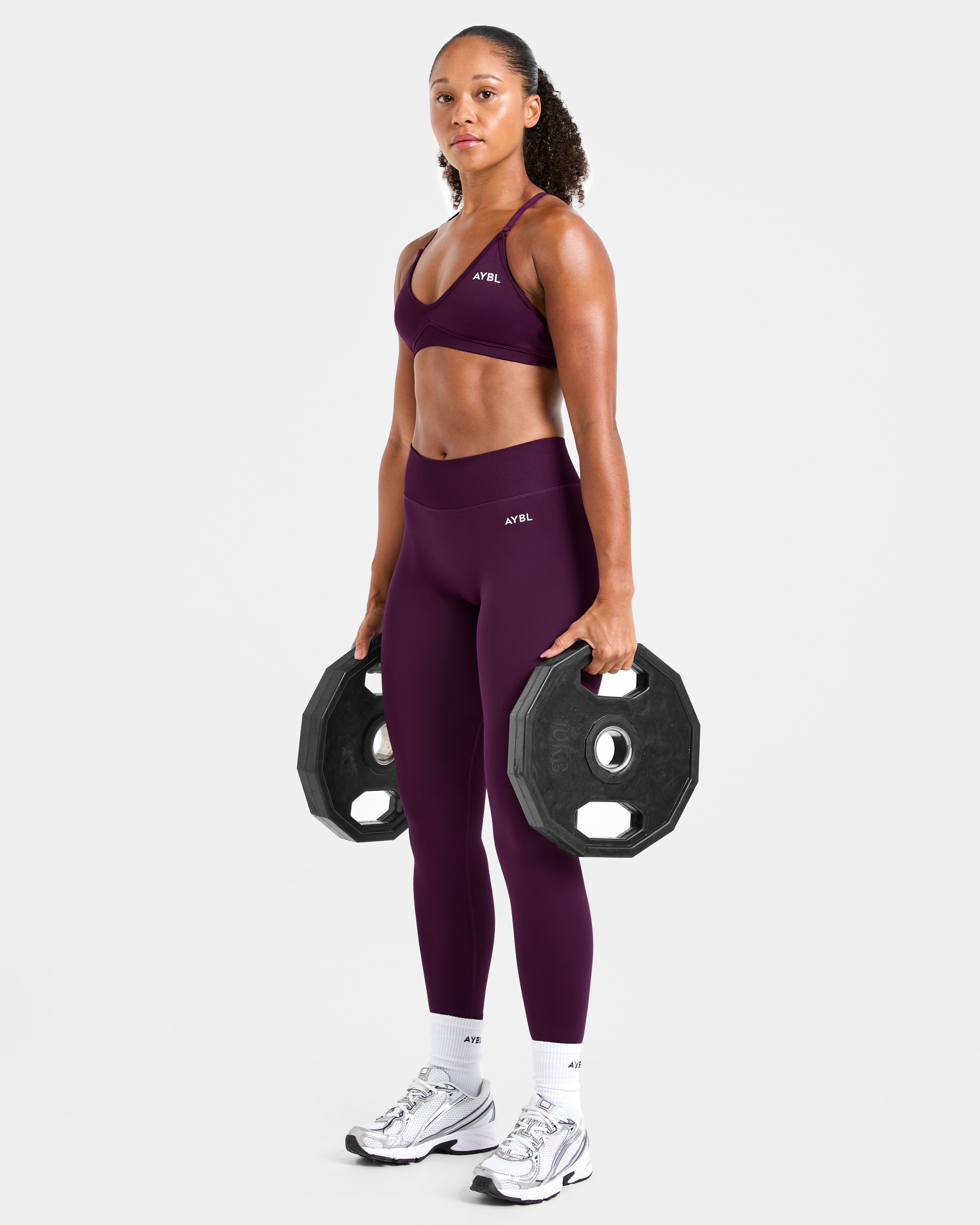 Adapt Seamless Strappy Sports Bra - Midnight Plum