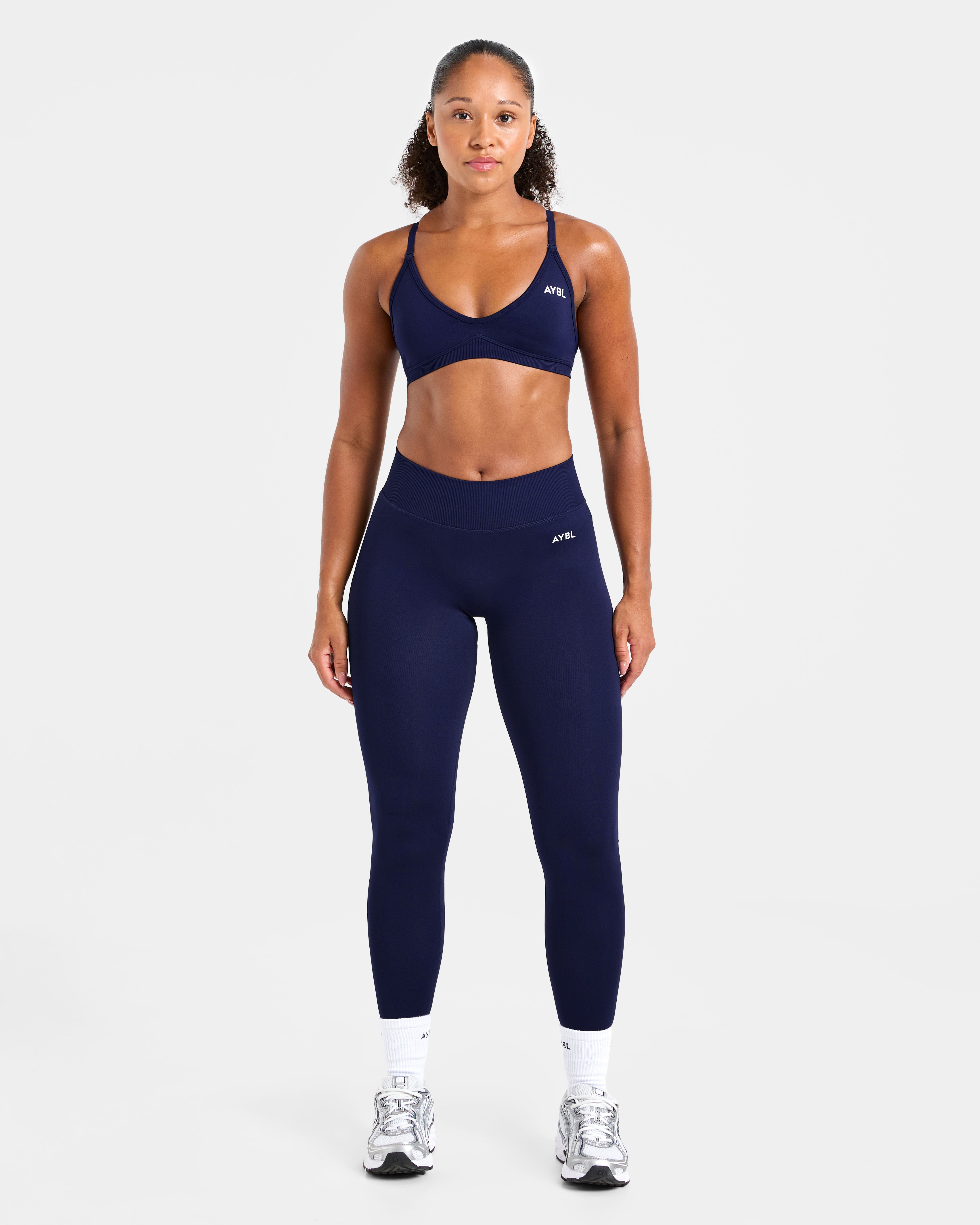 Adapt Seamless Strappy Sports Bra - Deep Navy