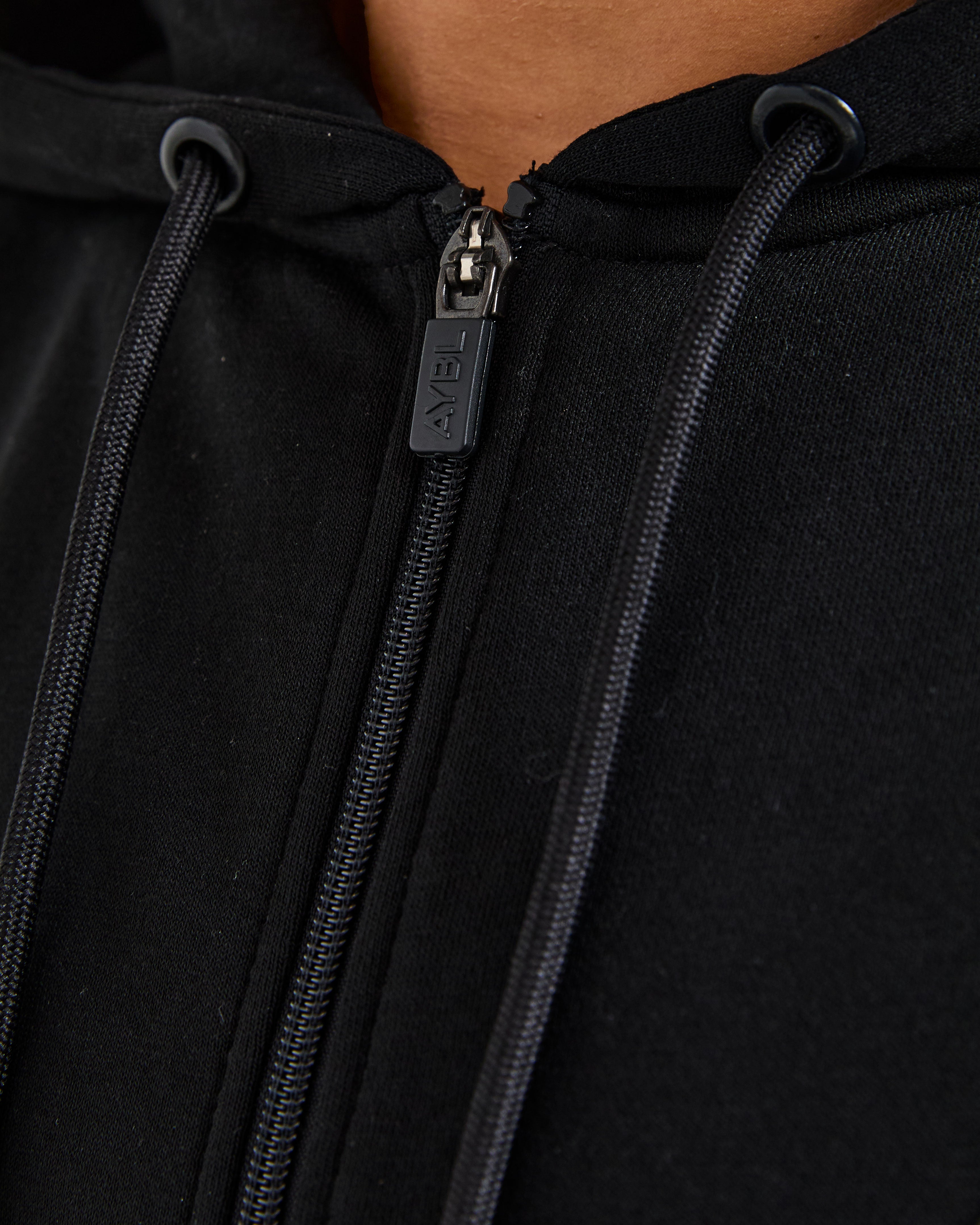 Lifestyle Oversized Zip Up Hoodie - Noir
