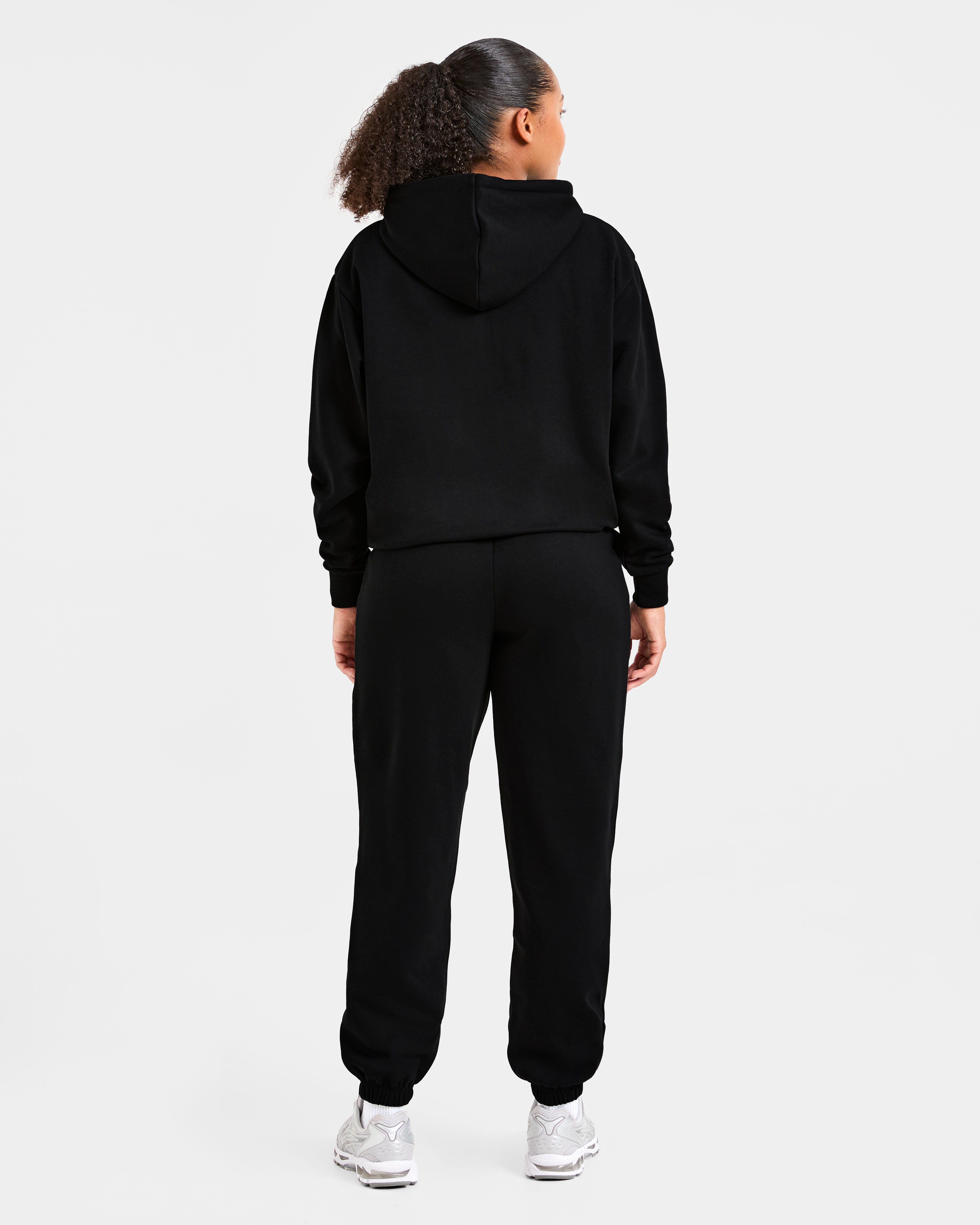 Lifestyle Oversized Zip Up Hoodie - Noir
