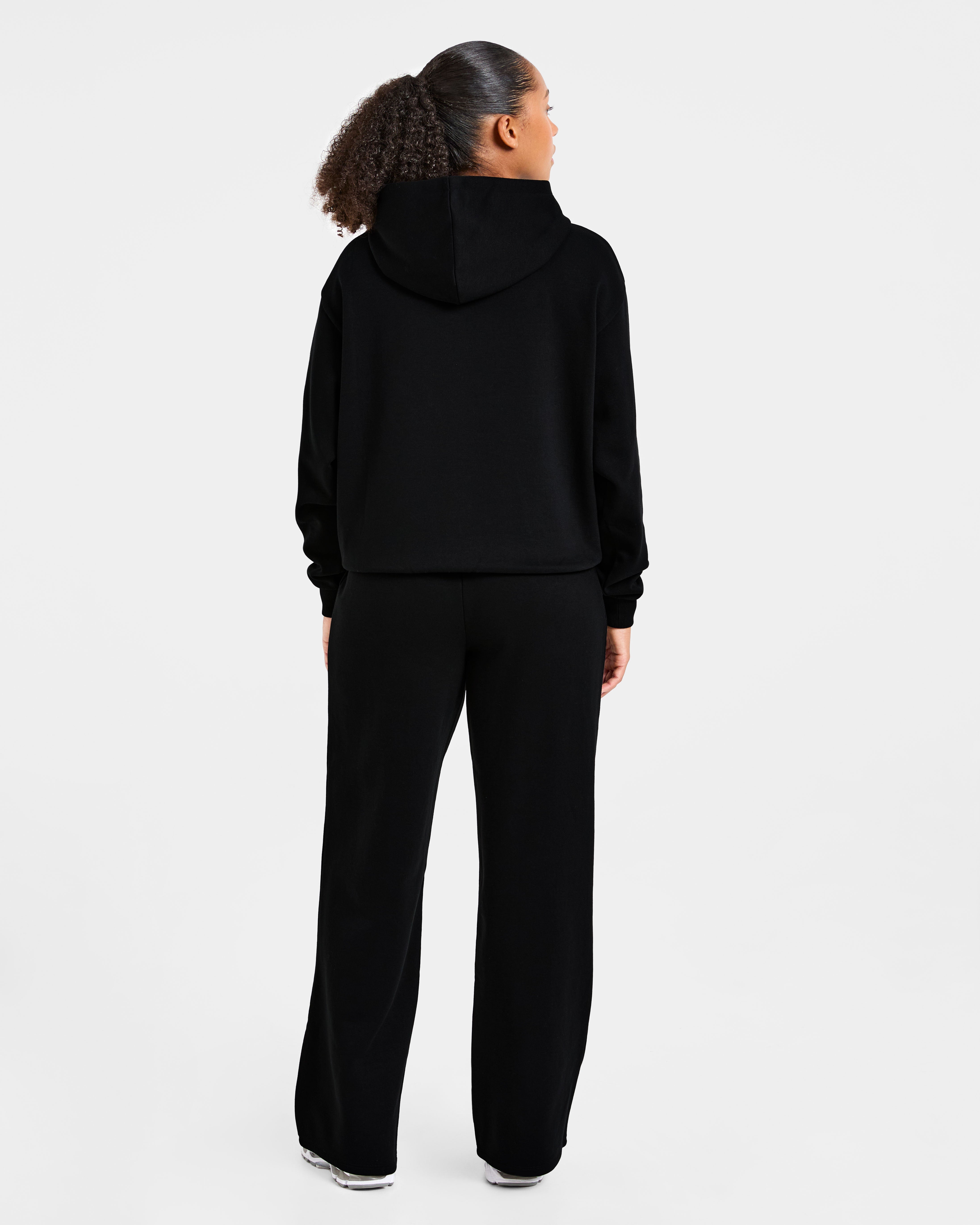 Lifestyle Oversized Straight Leg Joggers - Noir