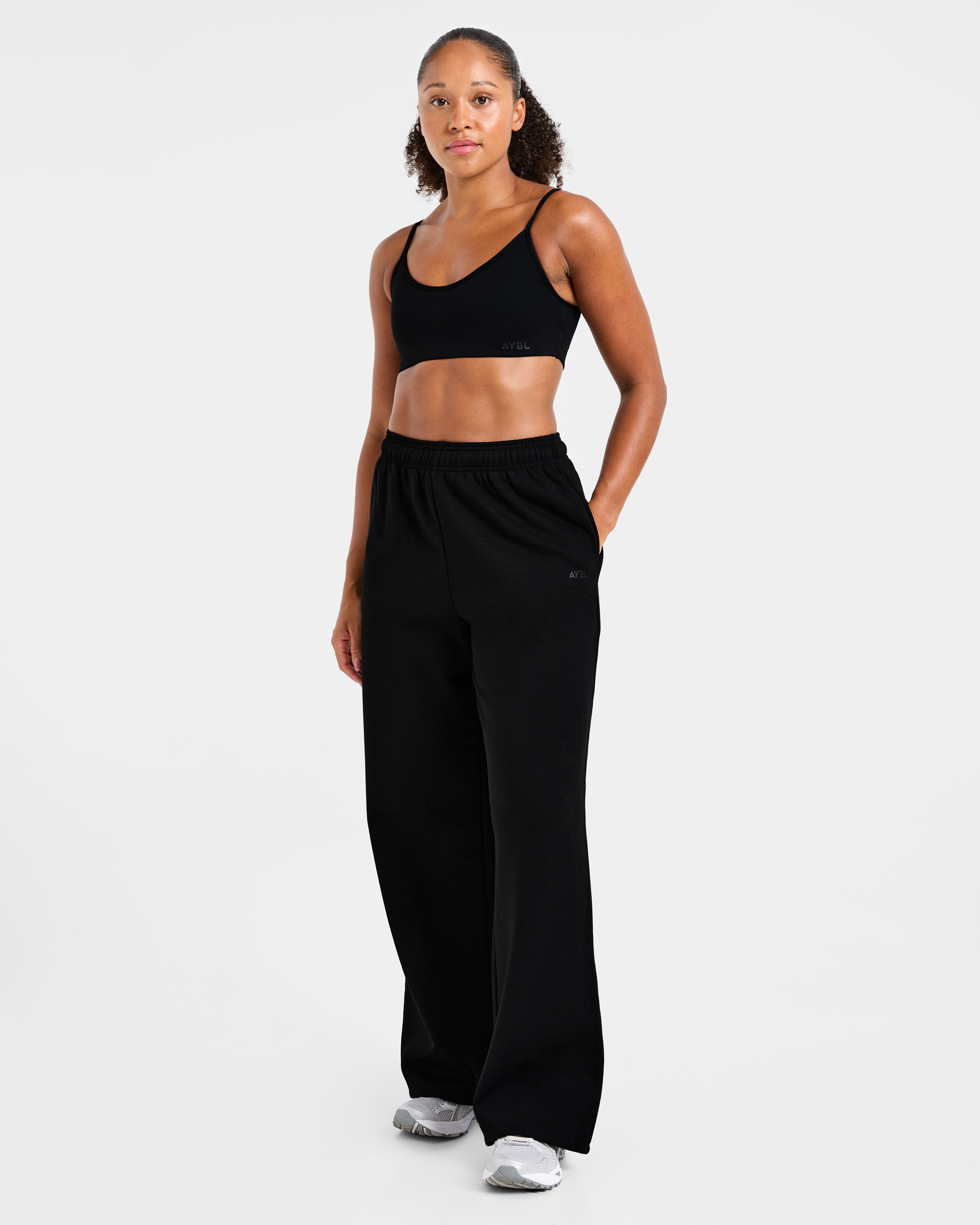 Lifestyle Oversized Straight Leg Joggers - Noir