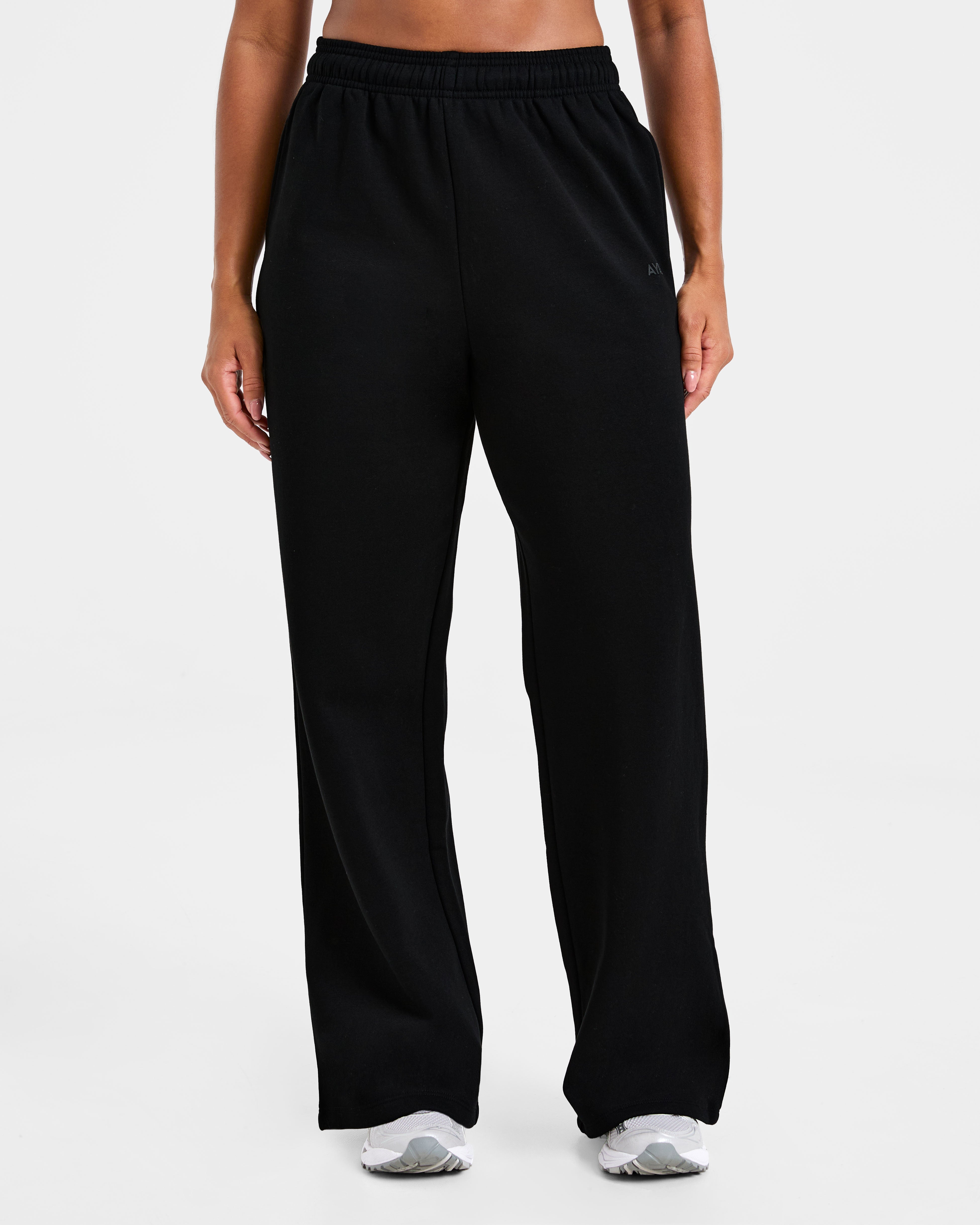 Lifestyle Oversized Straight Leg Joggers - Noir