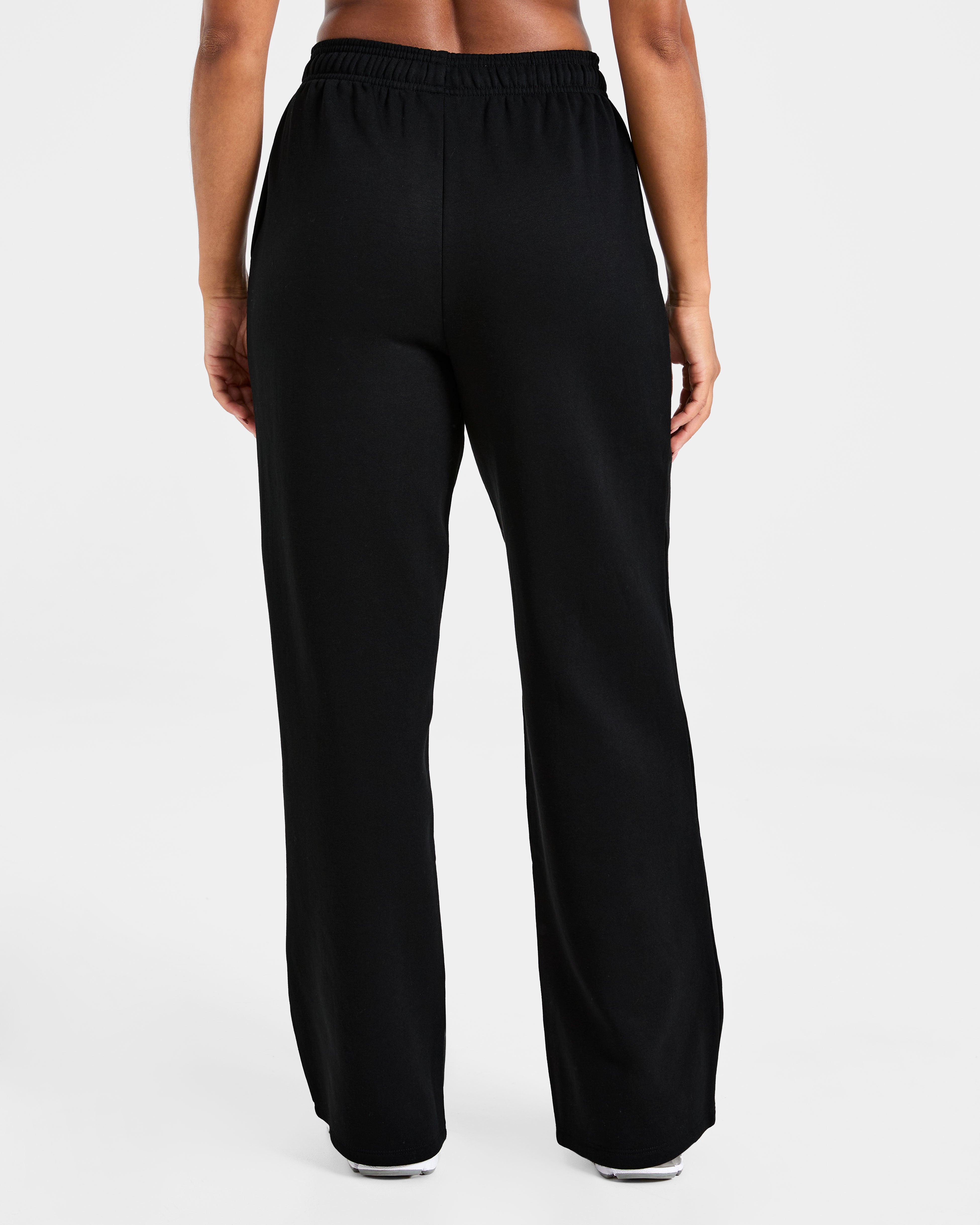 Lifestyle Oversized Straight Leg Joggers - Noir