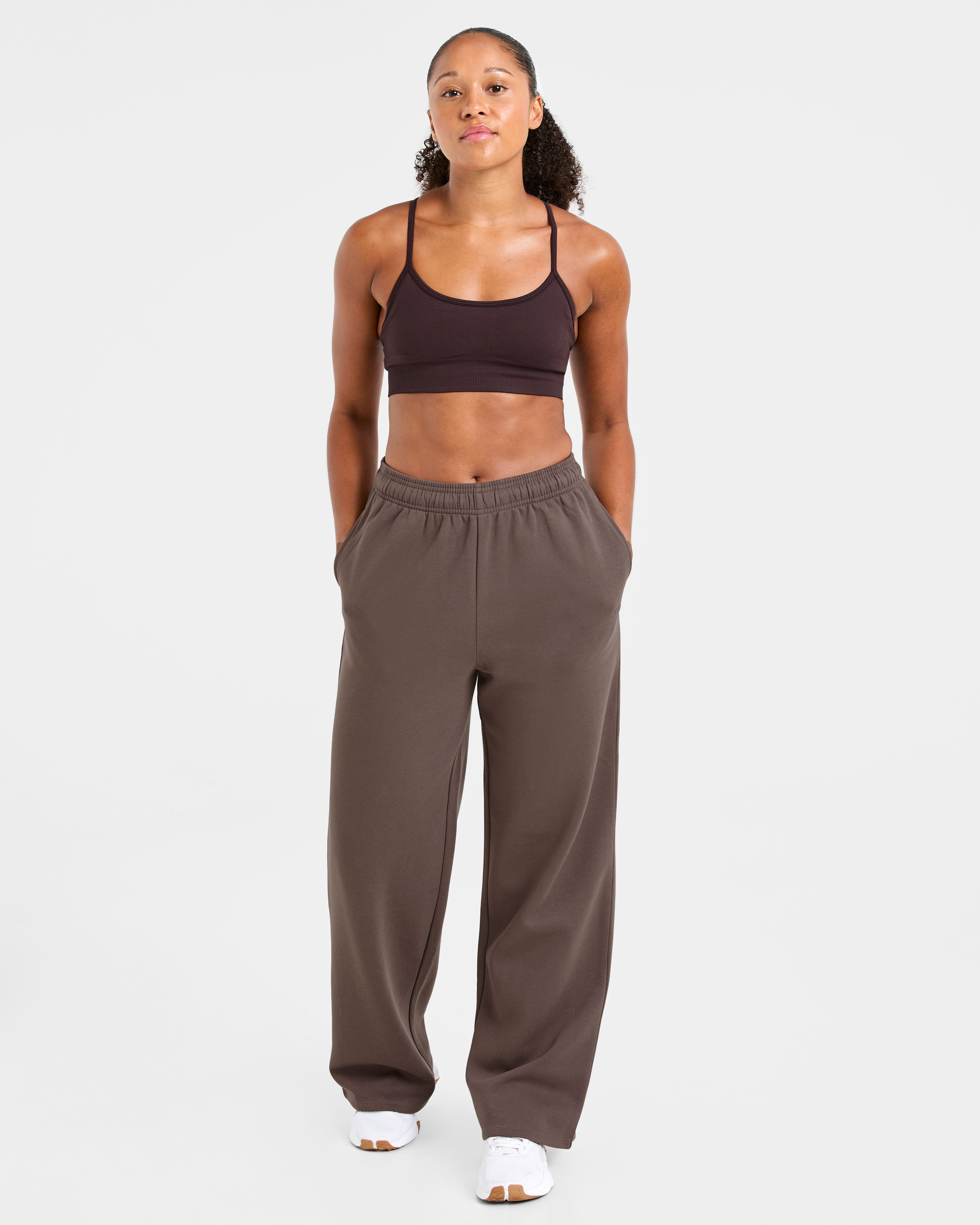 Lifestyle Oversized Straight Leg Joggers - Umber Marron