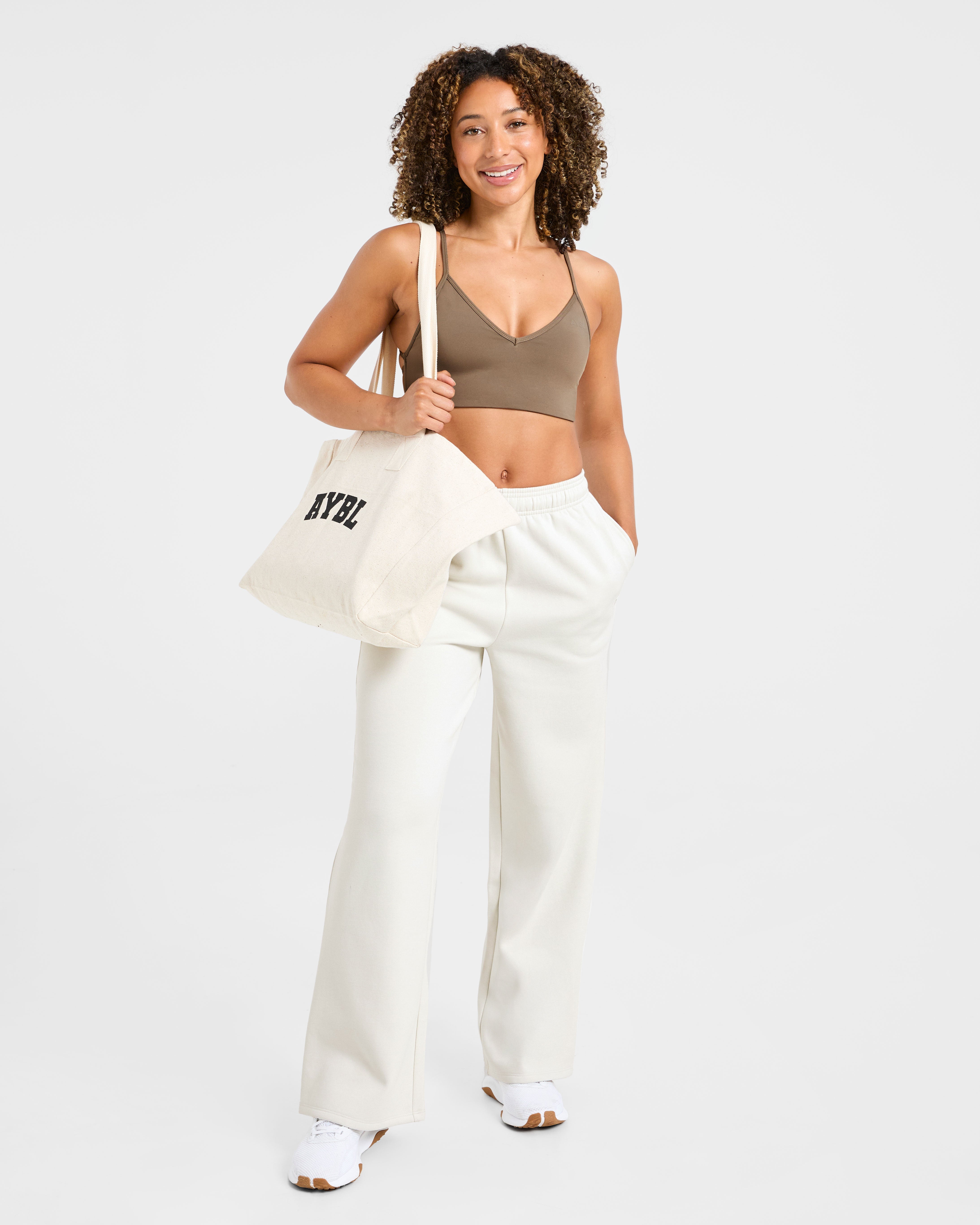 Lifestyle Oversized Straight Leg Joggers - Off Blanc