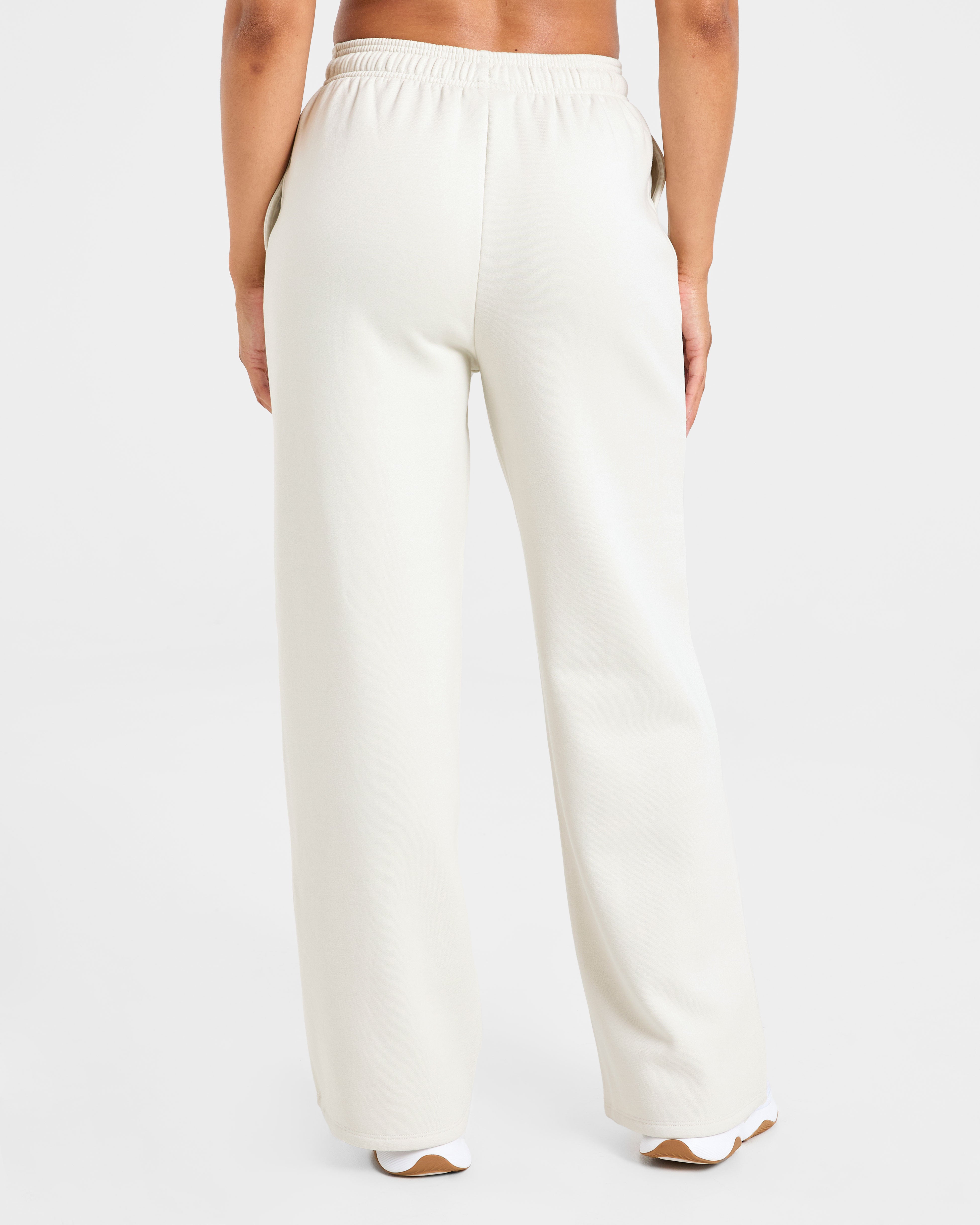 Lifestyle Oversized Straight Leg Joggers - Off Blanc
