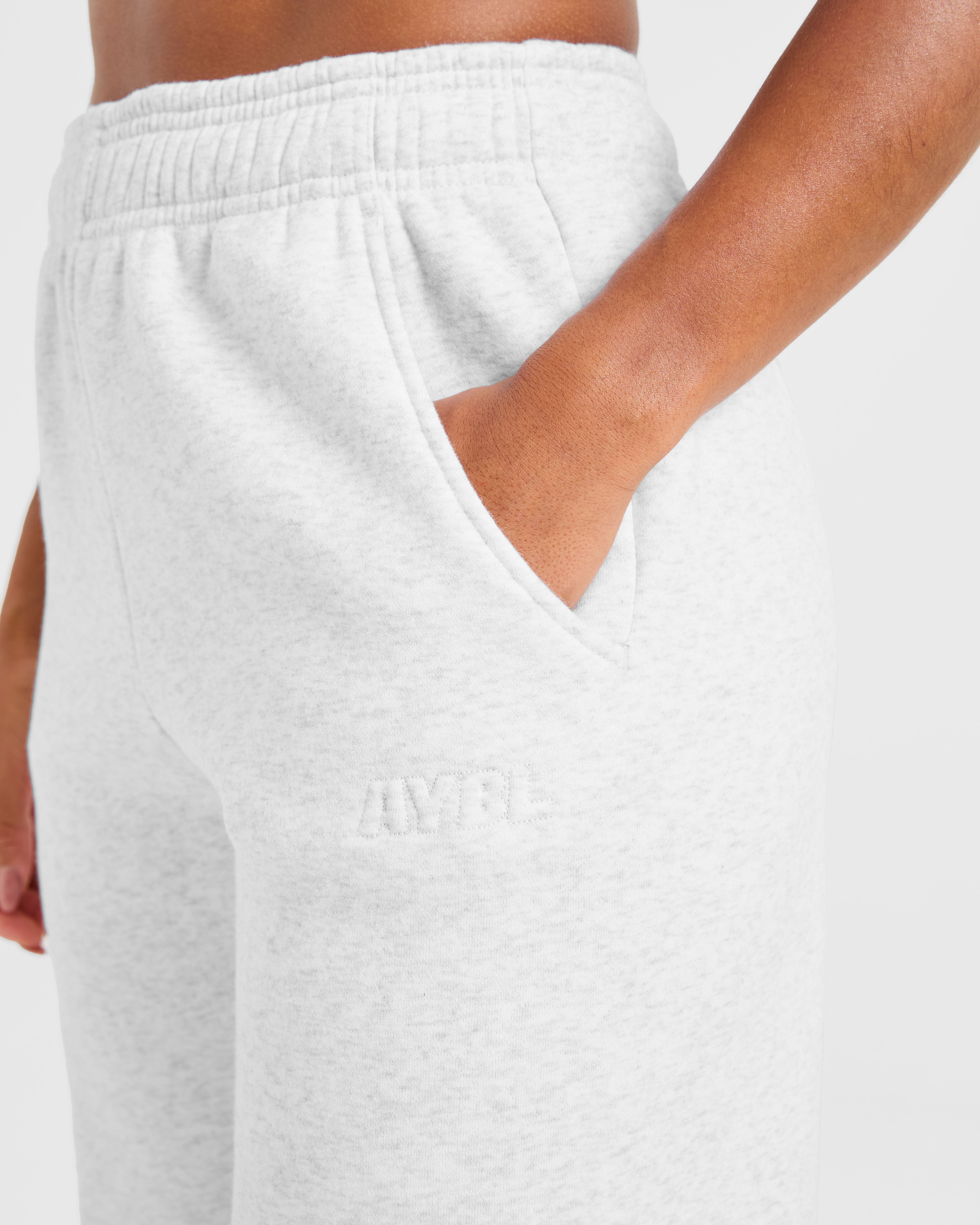 Classic Plush Oversized Straight Leg Joggers - Heather Gris