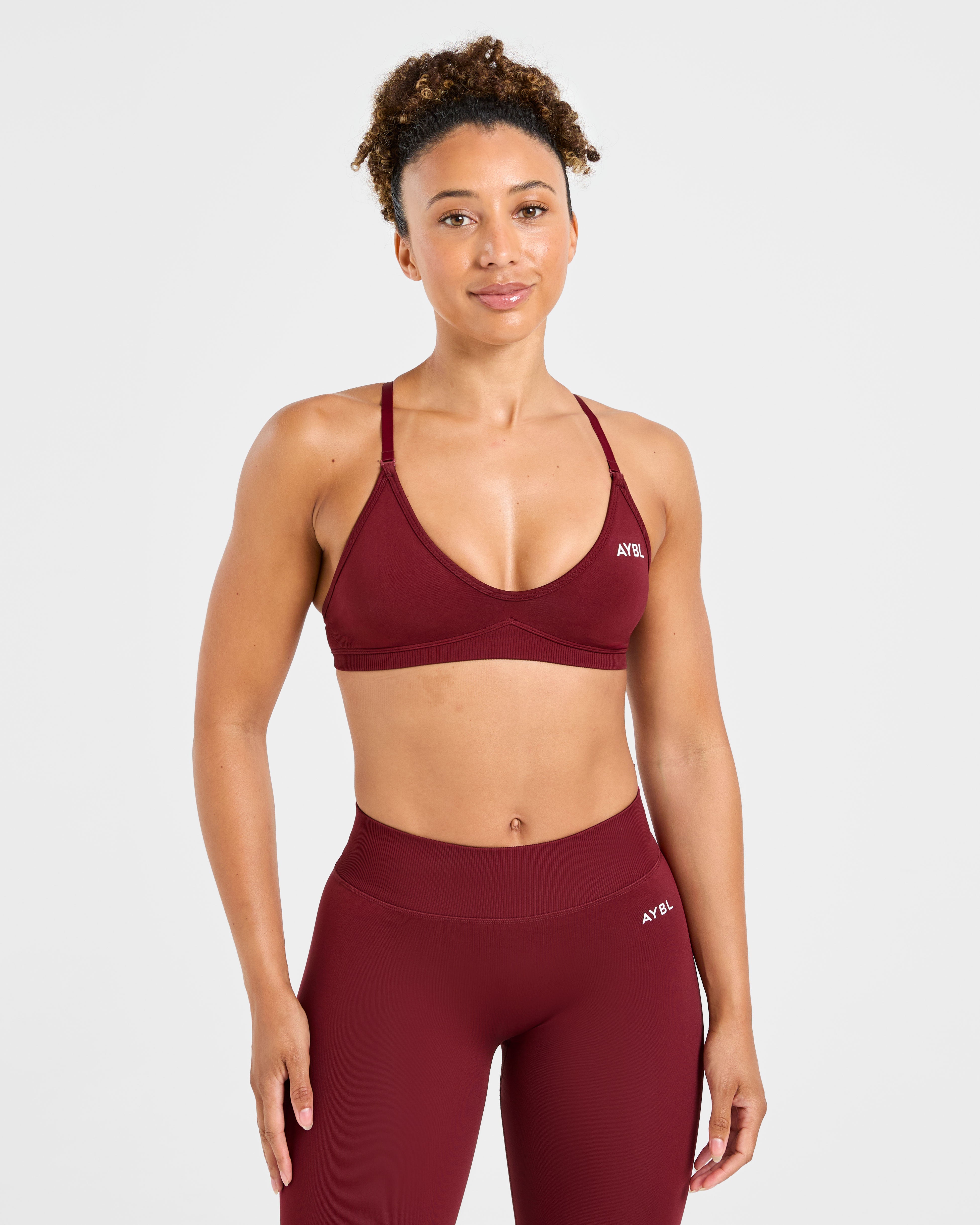 Adapt Seamless Strappy Sports Bra - Autumn Rouge