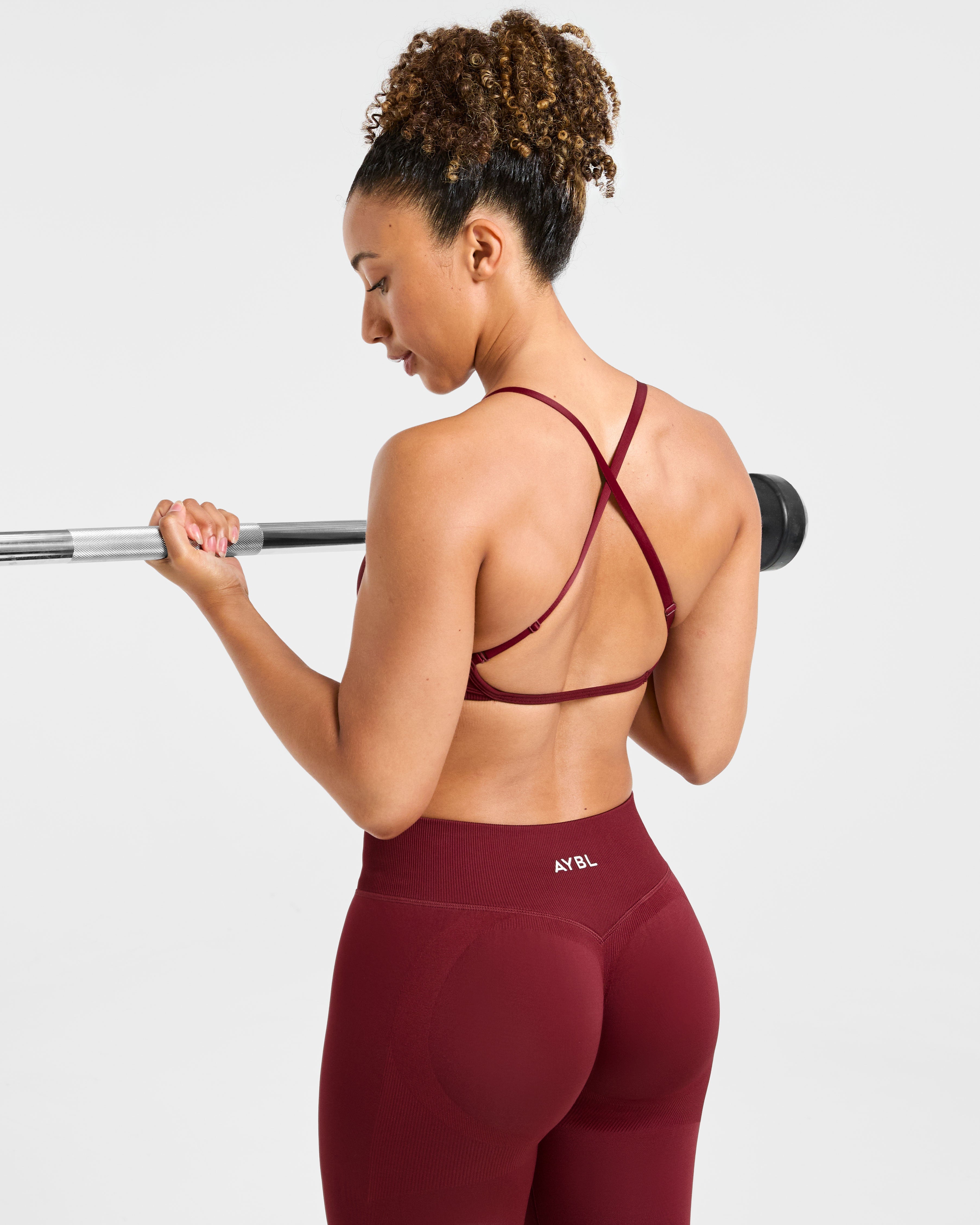 Adapt Seamless Strappy Sports Bra - Autumn Rouge